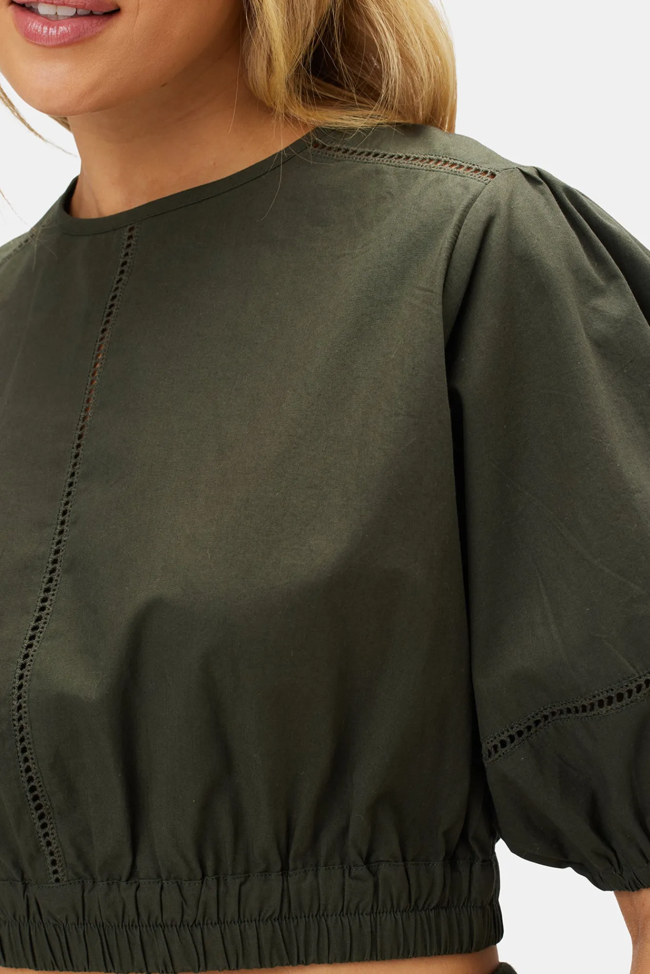 Amour Vert Lisa Organic Cotton Poplin Top- Tops|Clearance