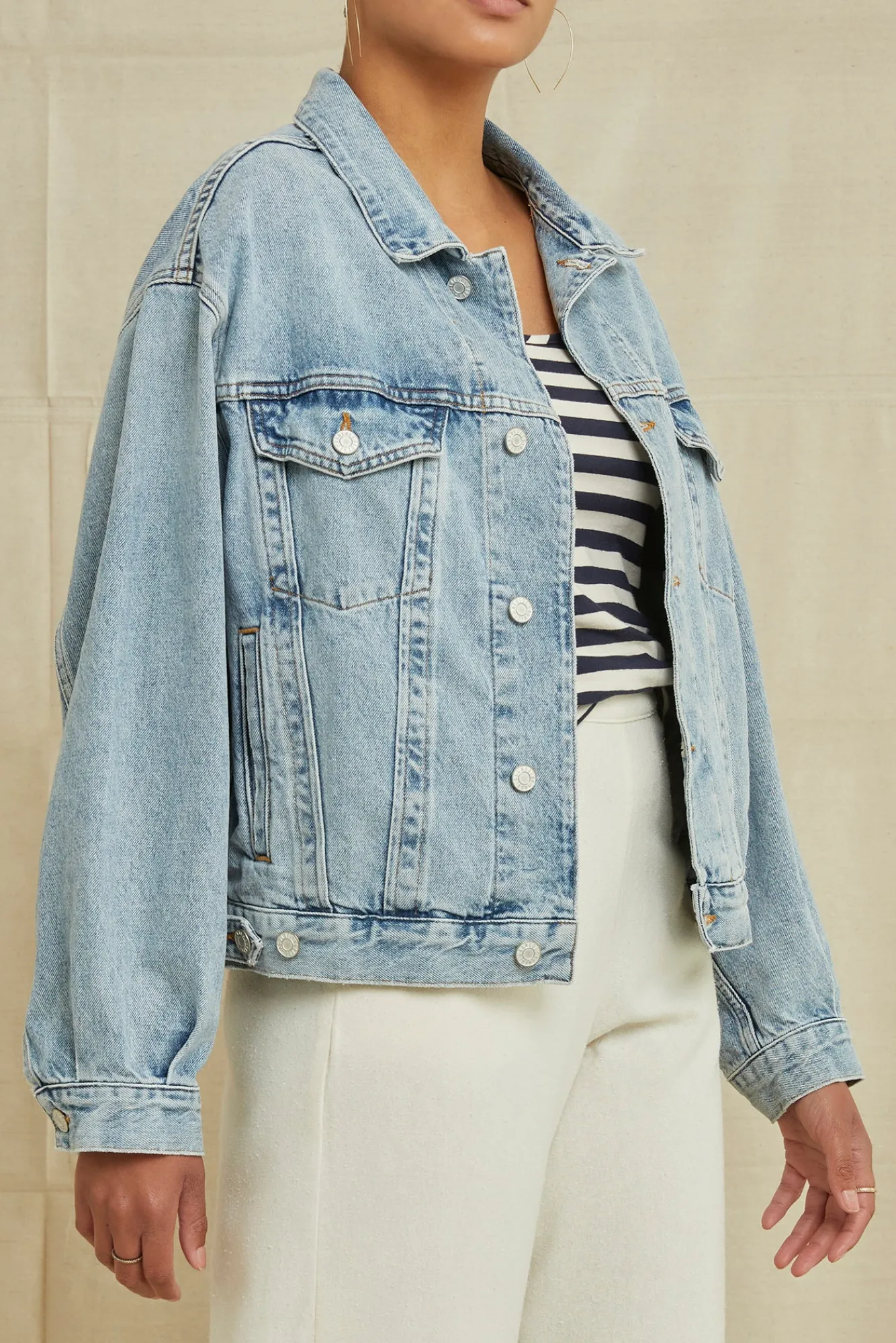 Amour Vert AGOLDE Charli Denim Jacket- Denim|Clearance