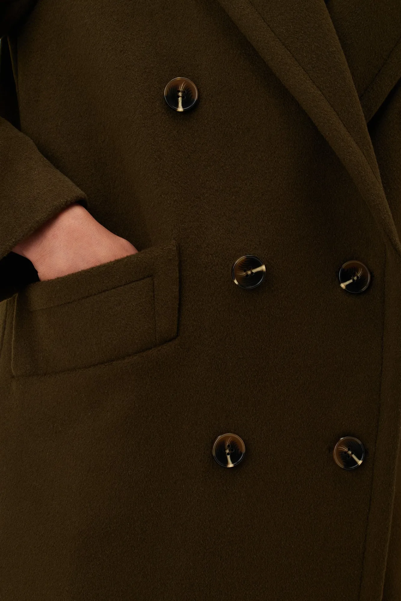 Amour Vert Double Breasted Car Coat- Jackets & Outerwear|Clearance