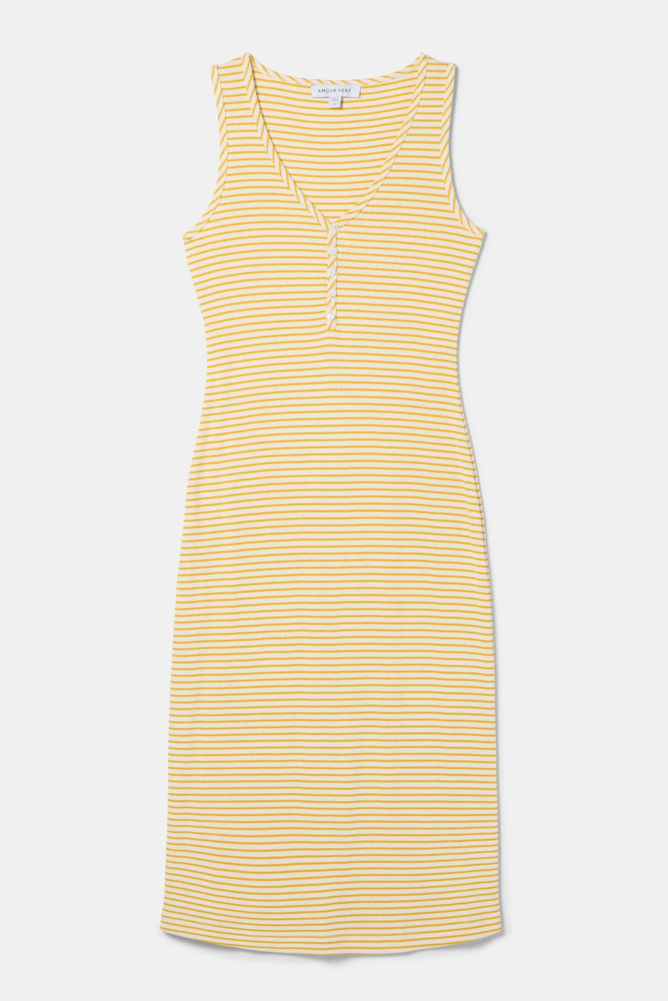 Amour Vert Deacon Organic Cotton Modal Rib Dress- Dresses|Clearance