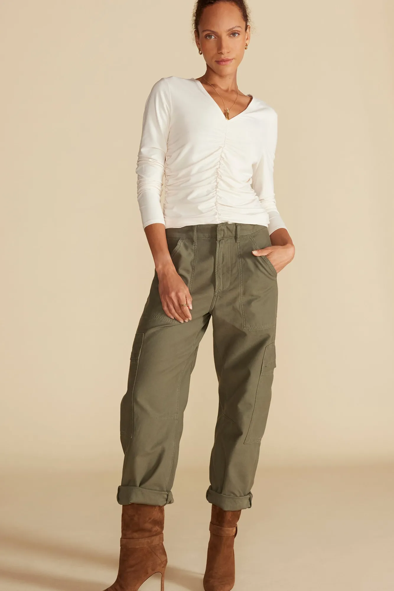 Amour Vert Elise Bamboo Knit Top- Tops|Clearance