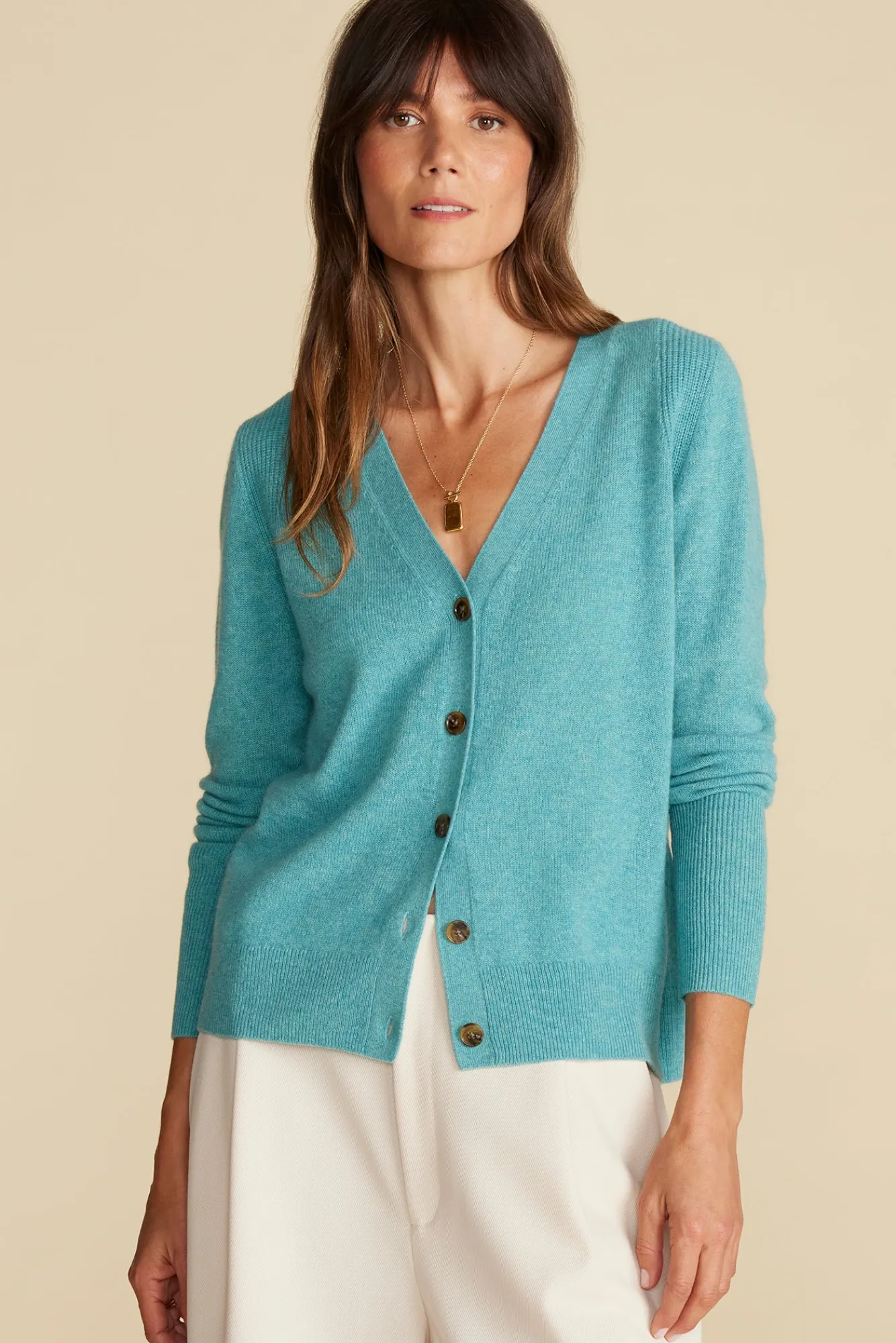 Amour Vert Mason Cashmere Cardigan- Sweaters & Cardigans