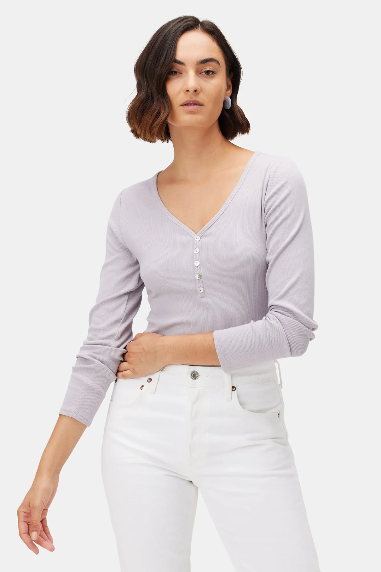 Amour Vert Deacon Baby Rib Tee- Tops|Tees