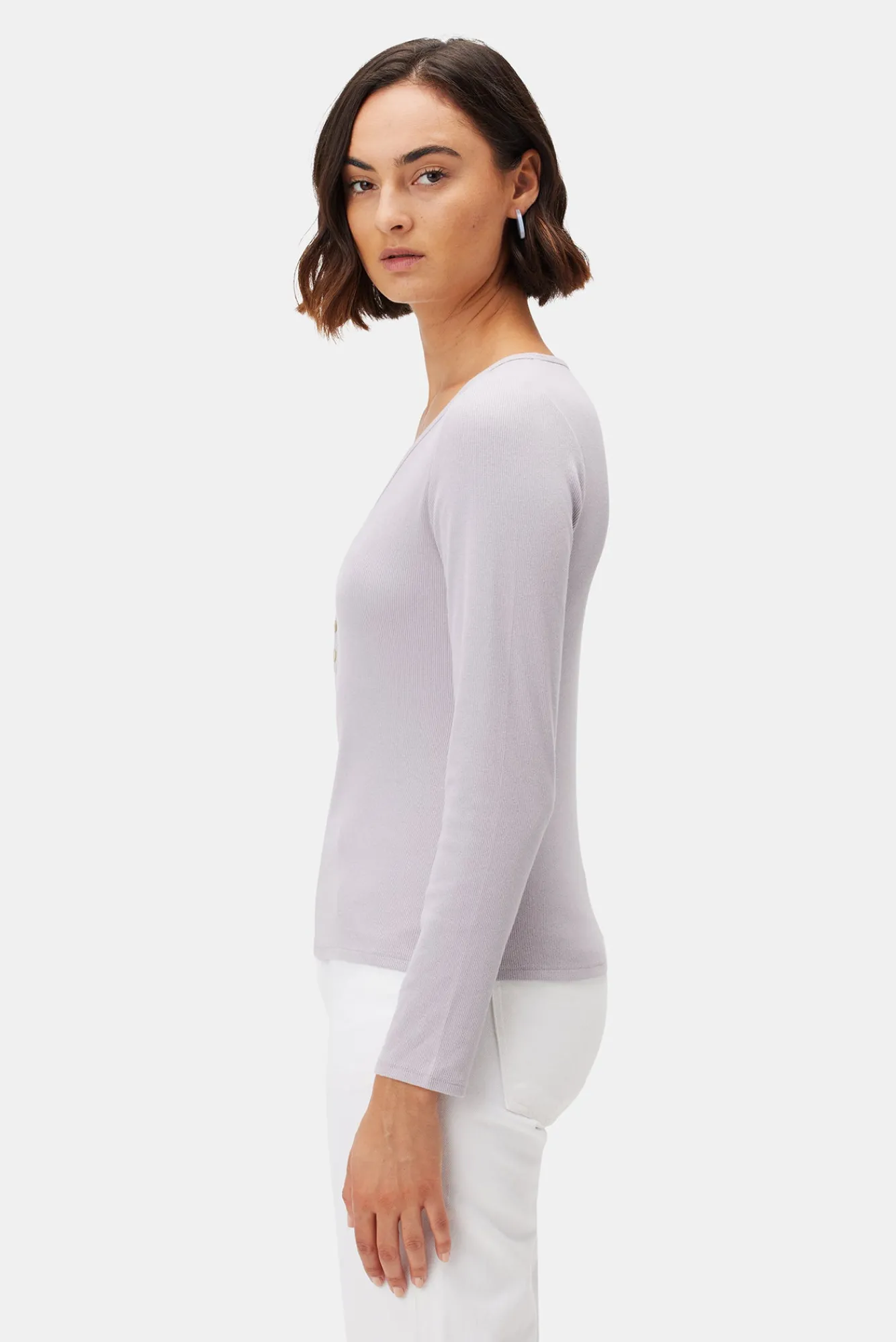 Amour Vert Deacon Baby Rib Tee- Tops|Tees