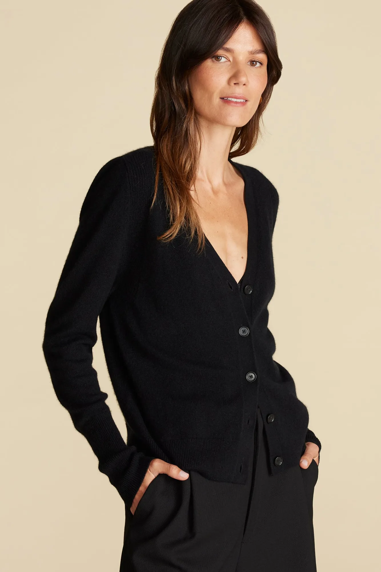 Amour Vert Mason Cashmere Cardigan- Sweaters & Cardigans