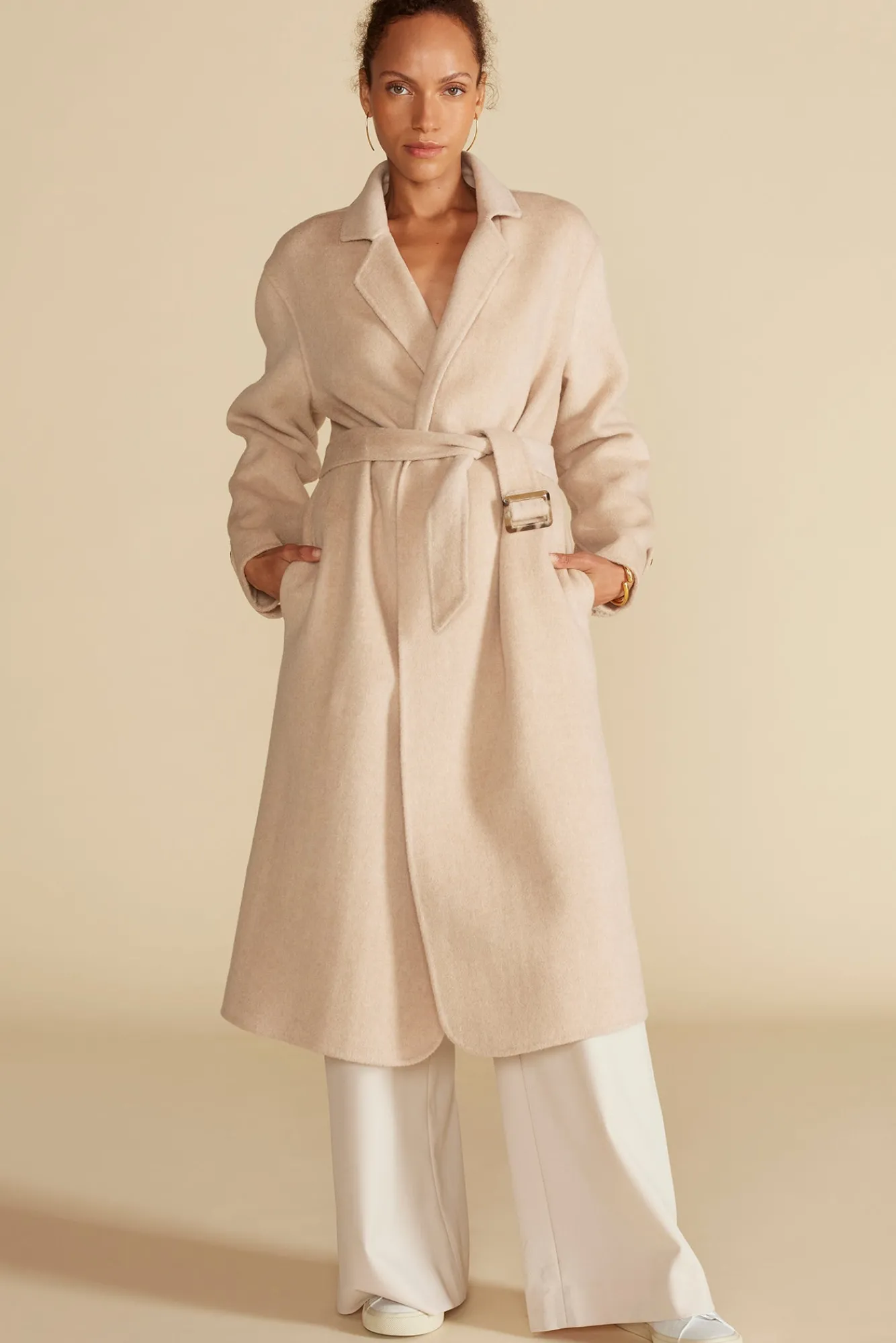 Amour Vert Lya Felted Wool Coat- Jackets & Outerwear