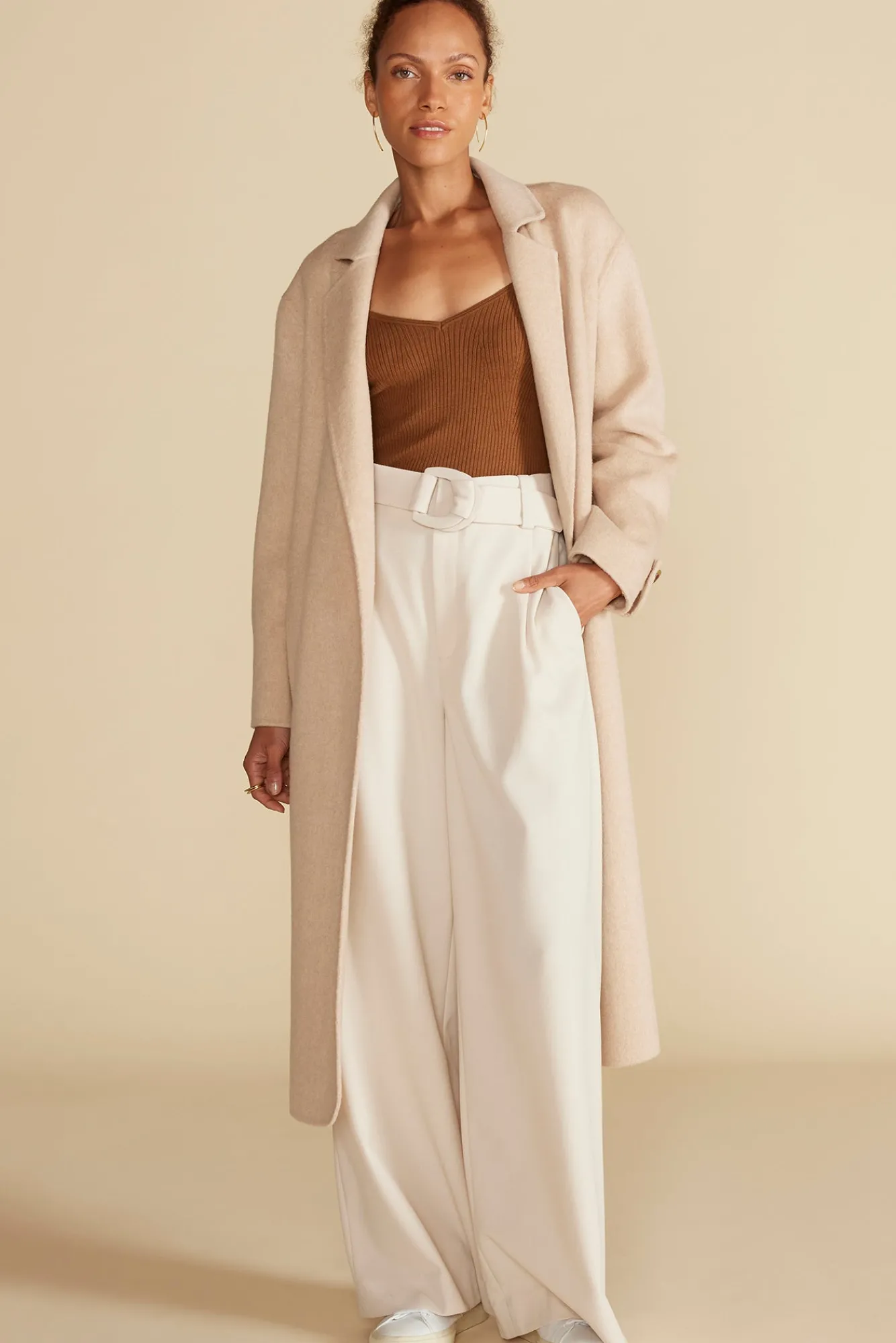 Amour Vert Lya Felted Wool Coat- Jackets & Outerwear