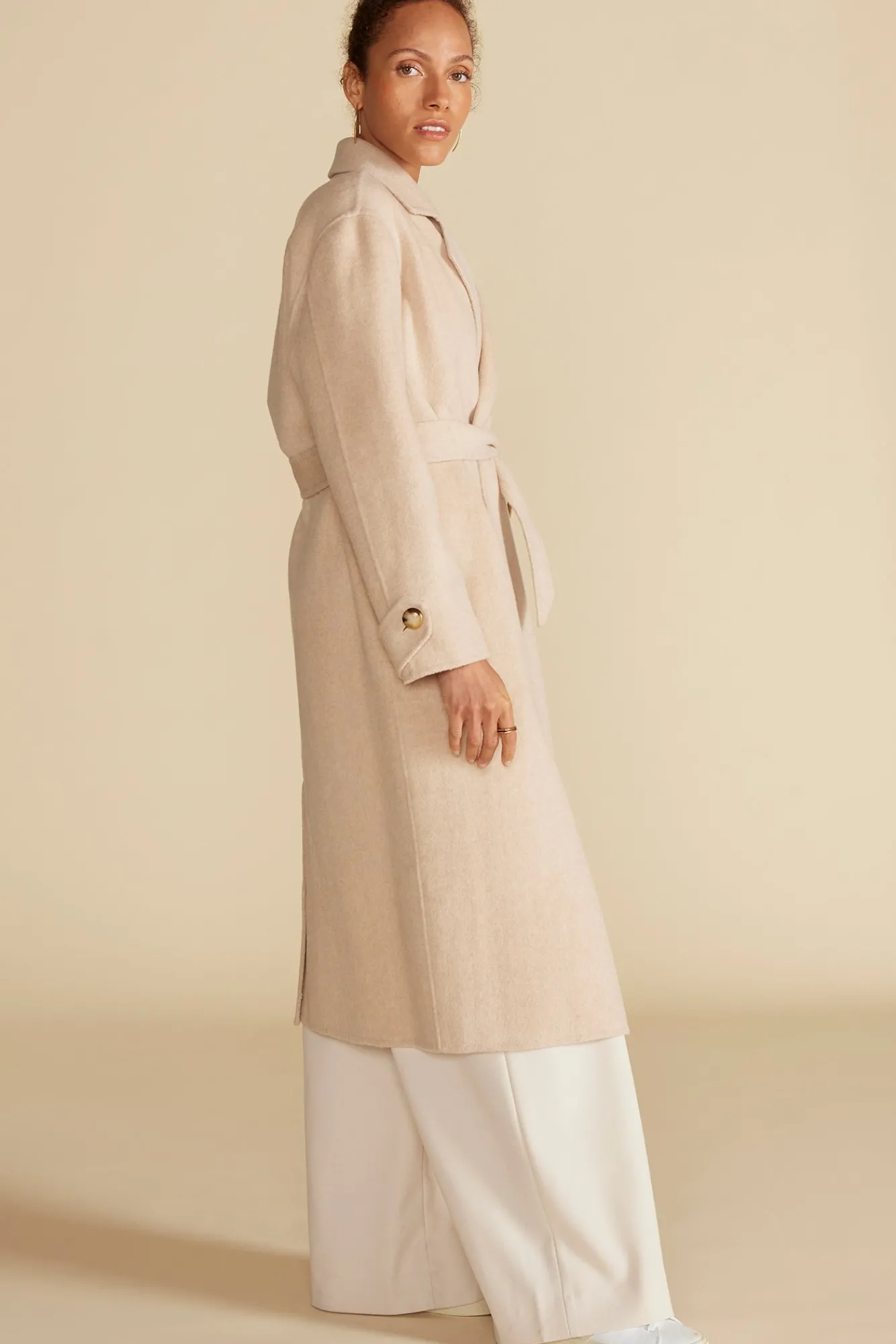 Amour Vert Lya Felted Wool Coat- Jackets & Outerwear