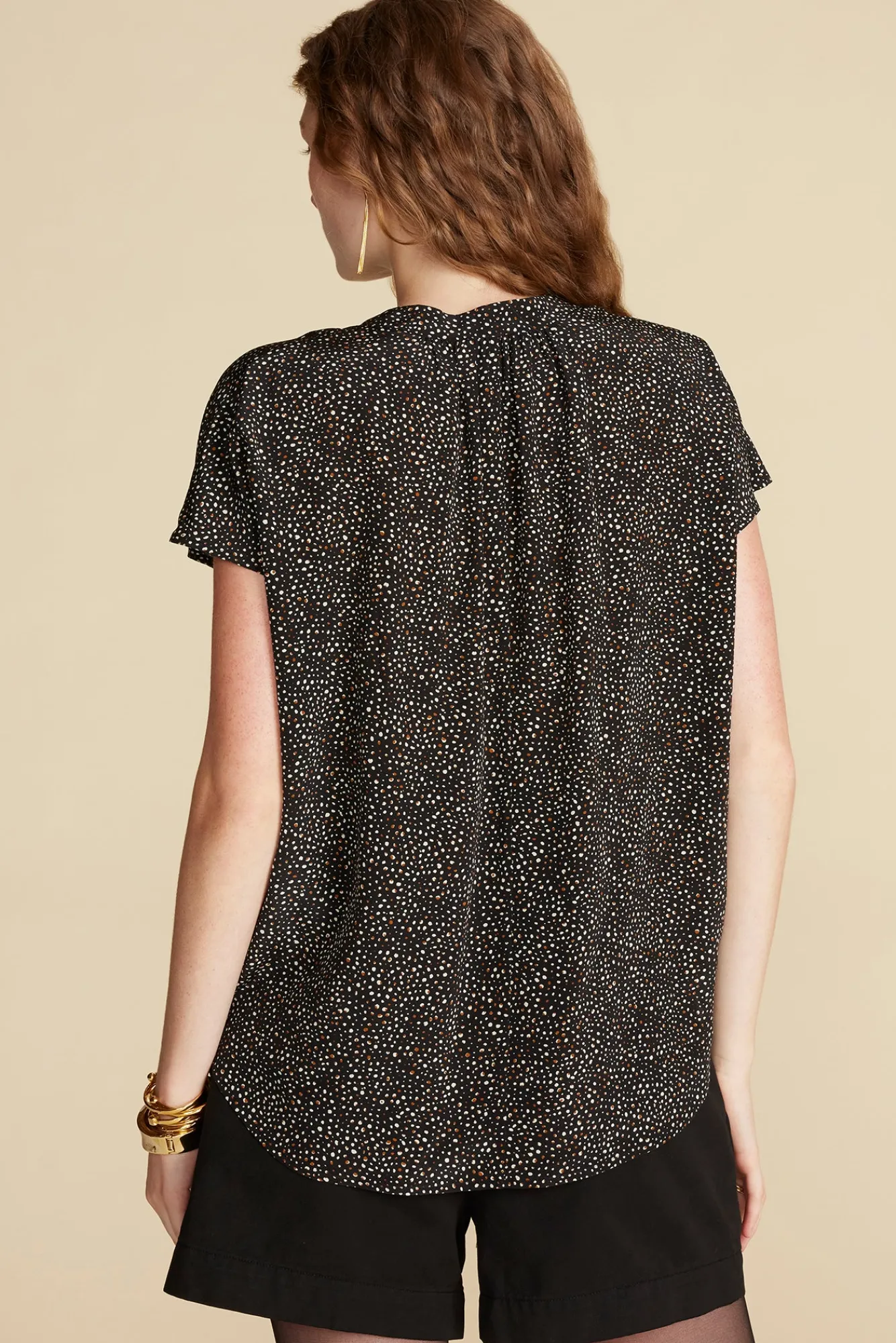 Amour Vert Renata Washable Silk Blouse- Blouses & Shirts|Tops