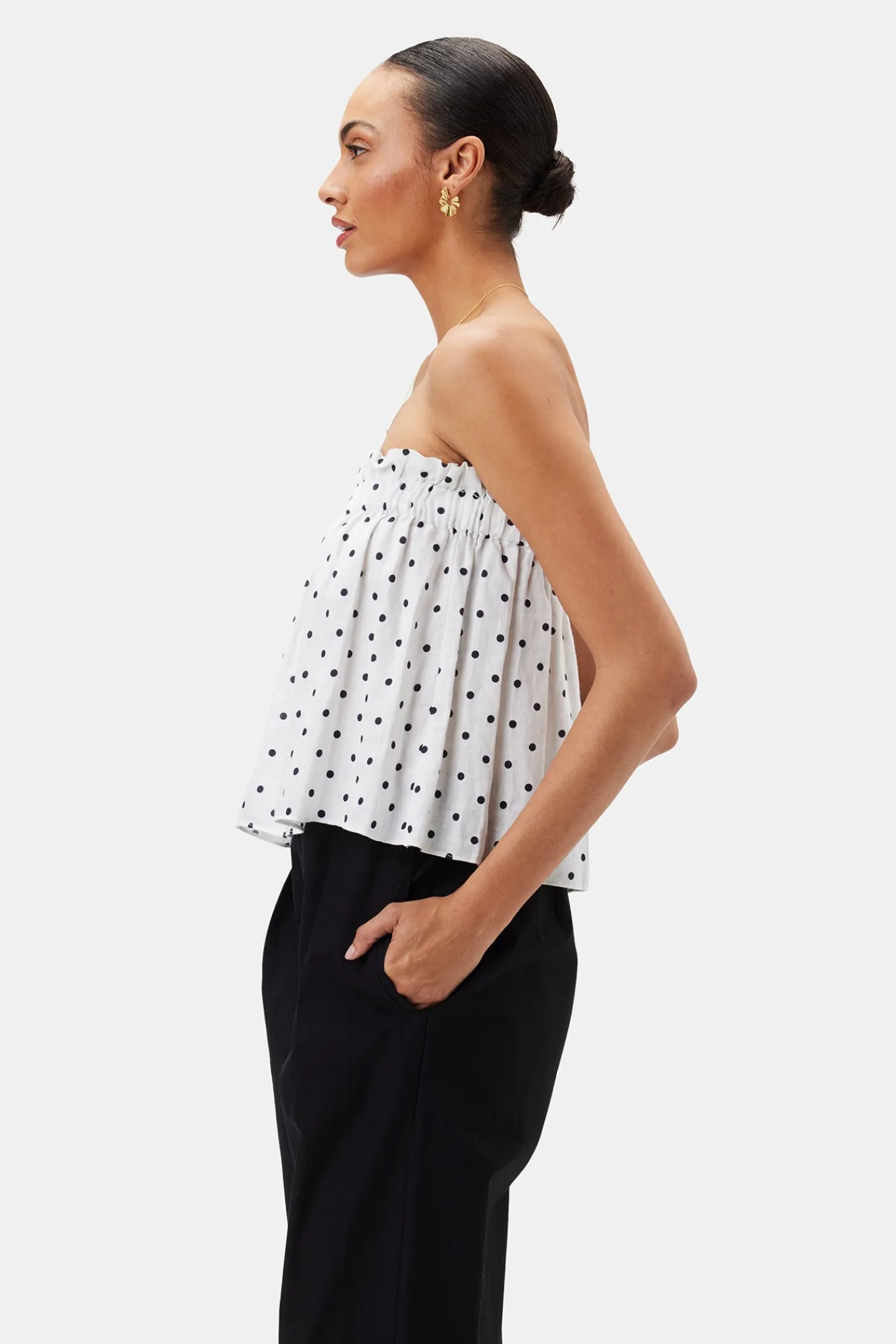 Amour Vert Lilly Pilly Pippa Organic Linen Top- Tops|Clearance