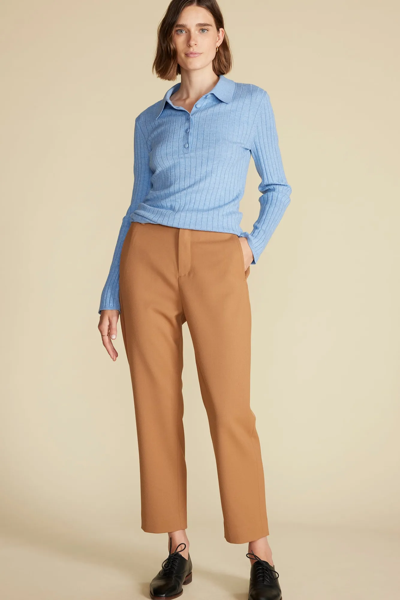 Amour Vert Taper Tailored Ankle Trouser- Pants