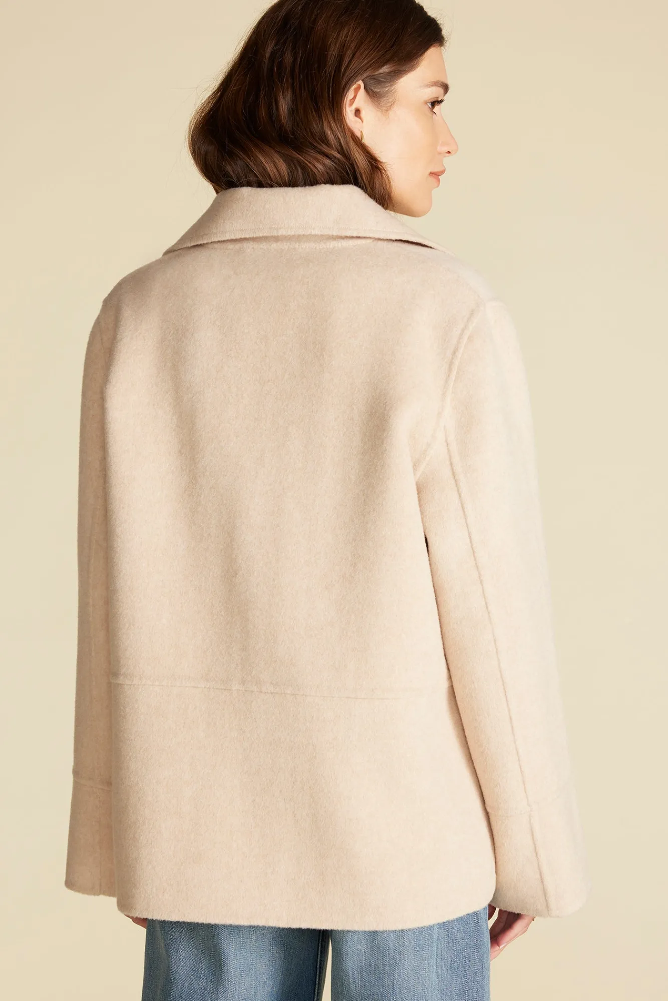 Amour Vert Marcel Wool Pea C- Jackets & Outerwear|Clearance