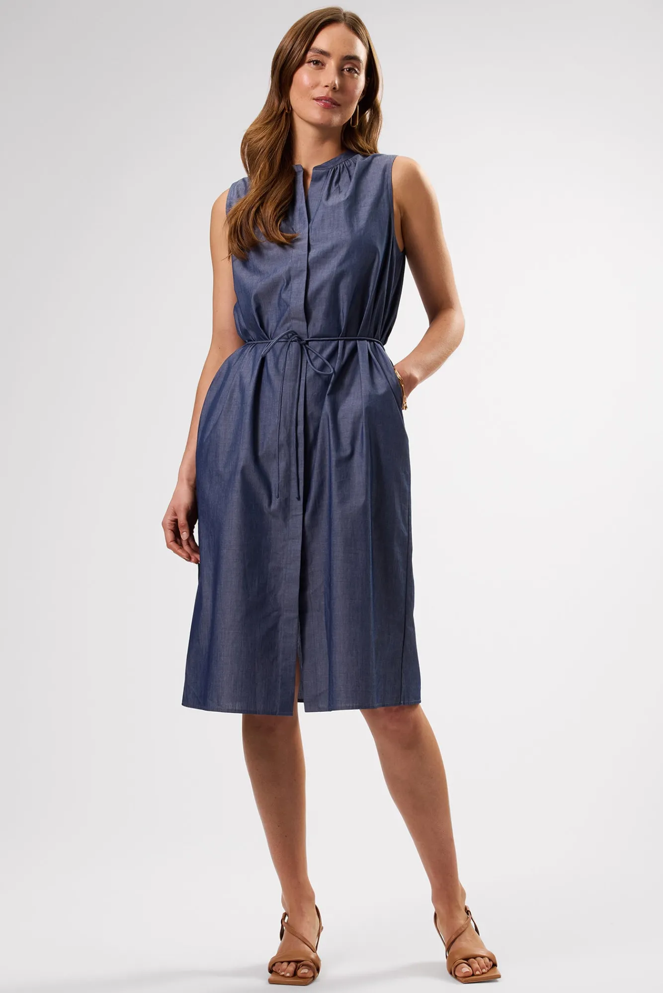 Amour Vert Kylen Organic Cotton Shirt Dress- Dresses|Clearance