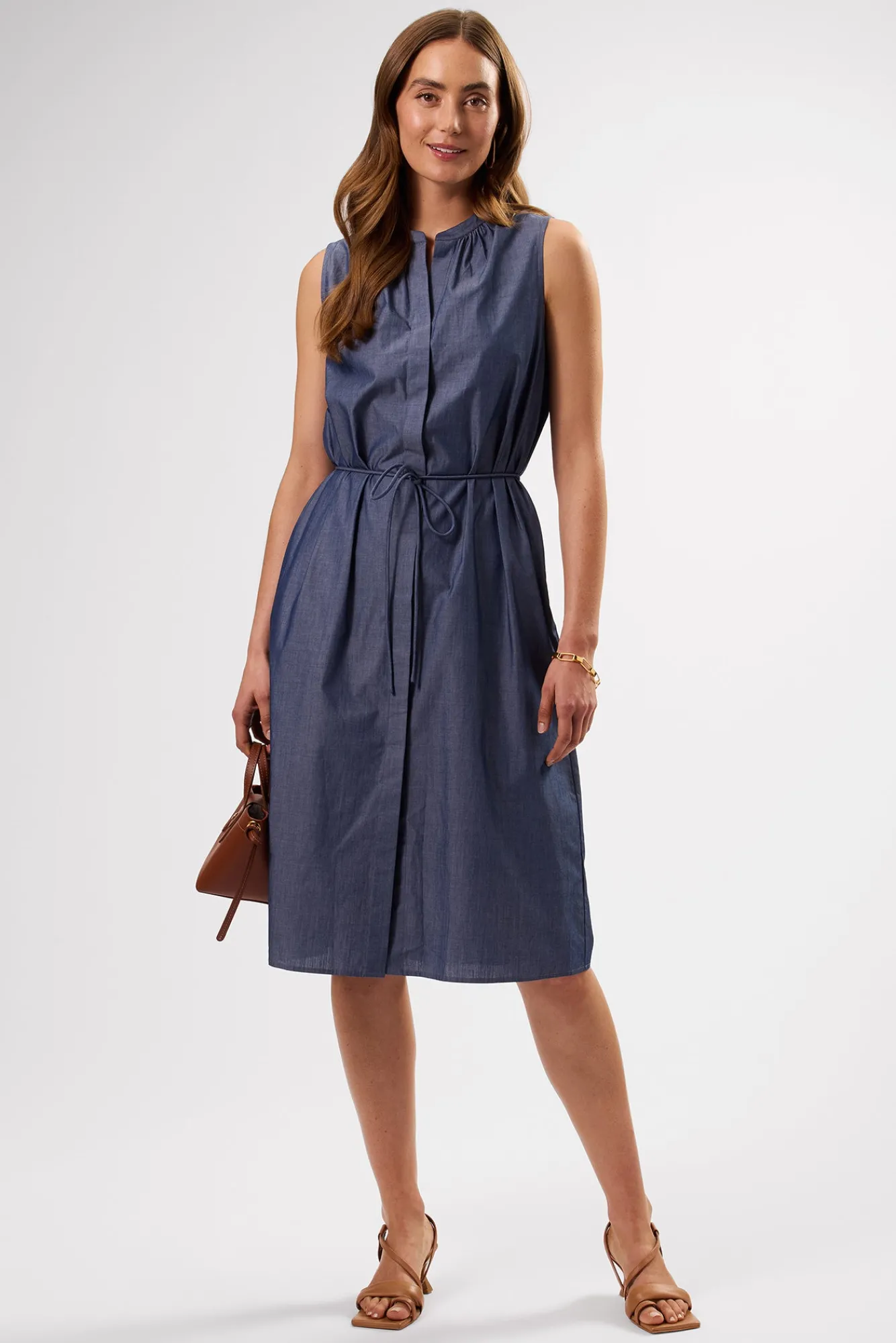 Amour Vert Kylen Organic Cotton Shirt Dress- Dresses|Clearance