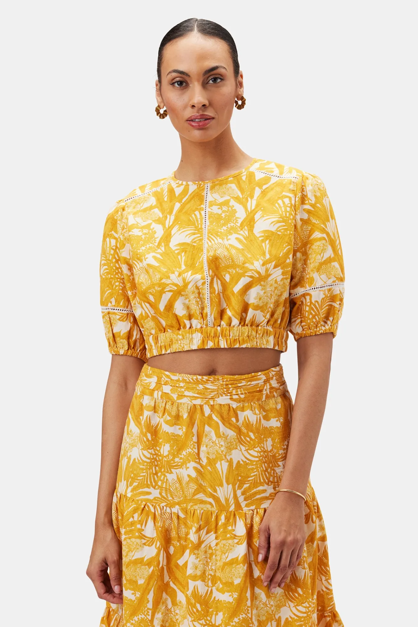 Amour Vert Lisa Cotton Linen Top- Tops|Clearance