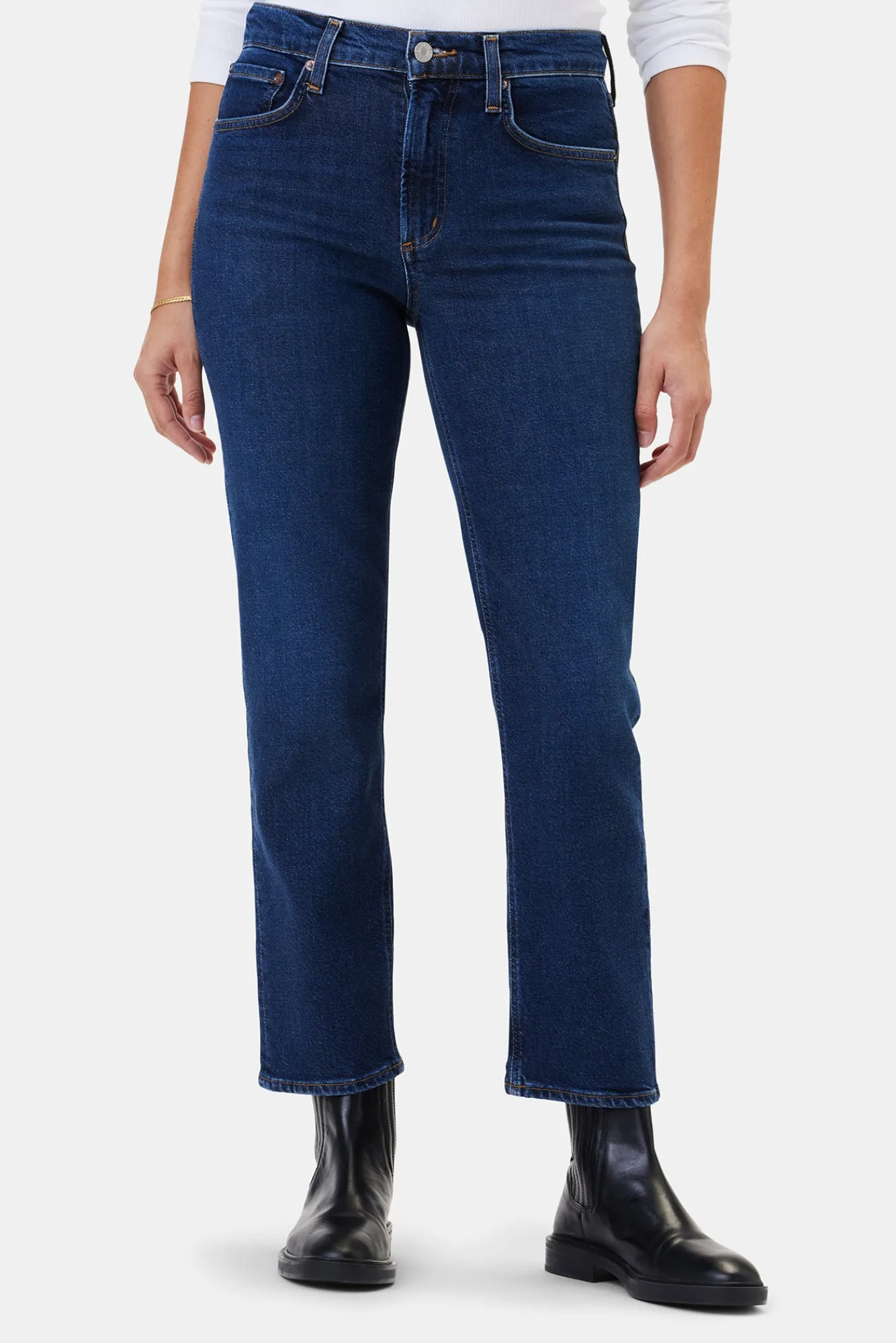 Amour Vert AGOLDE Kye Mid Rise Straight Crop- Pants|Denim