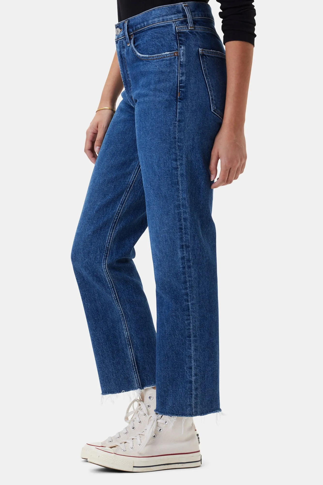Amour Vert AGOLDE Kye Mid Rise Straight Crop Jean- Denim|Pants