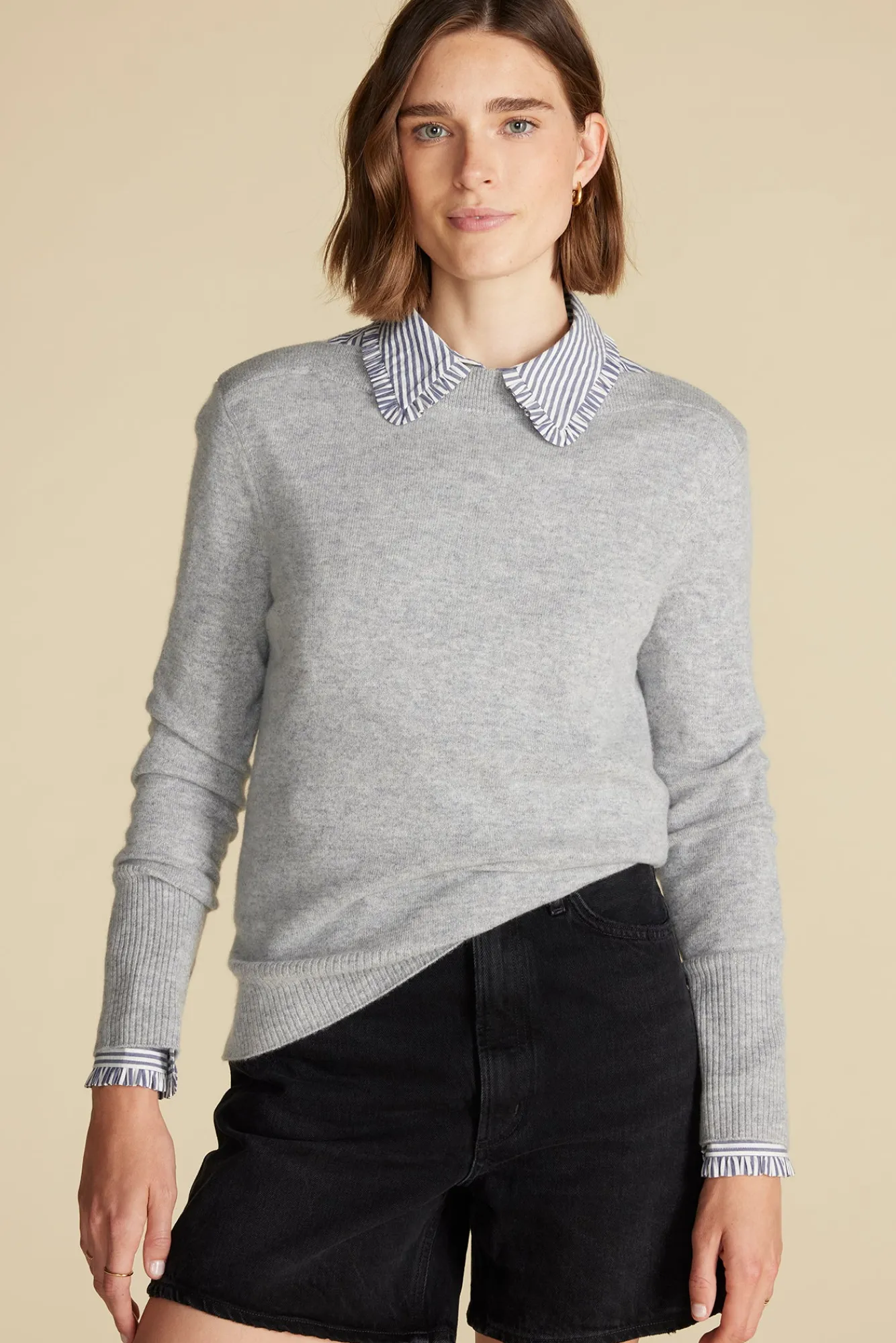 Amour Vert Nadia Cashmere Sweater- Sweaters & Cardigans