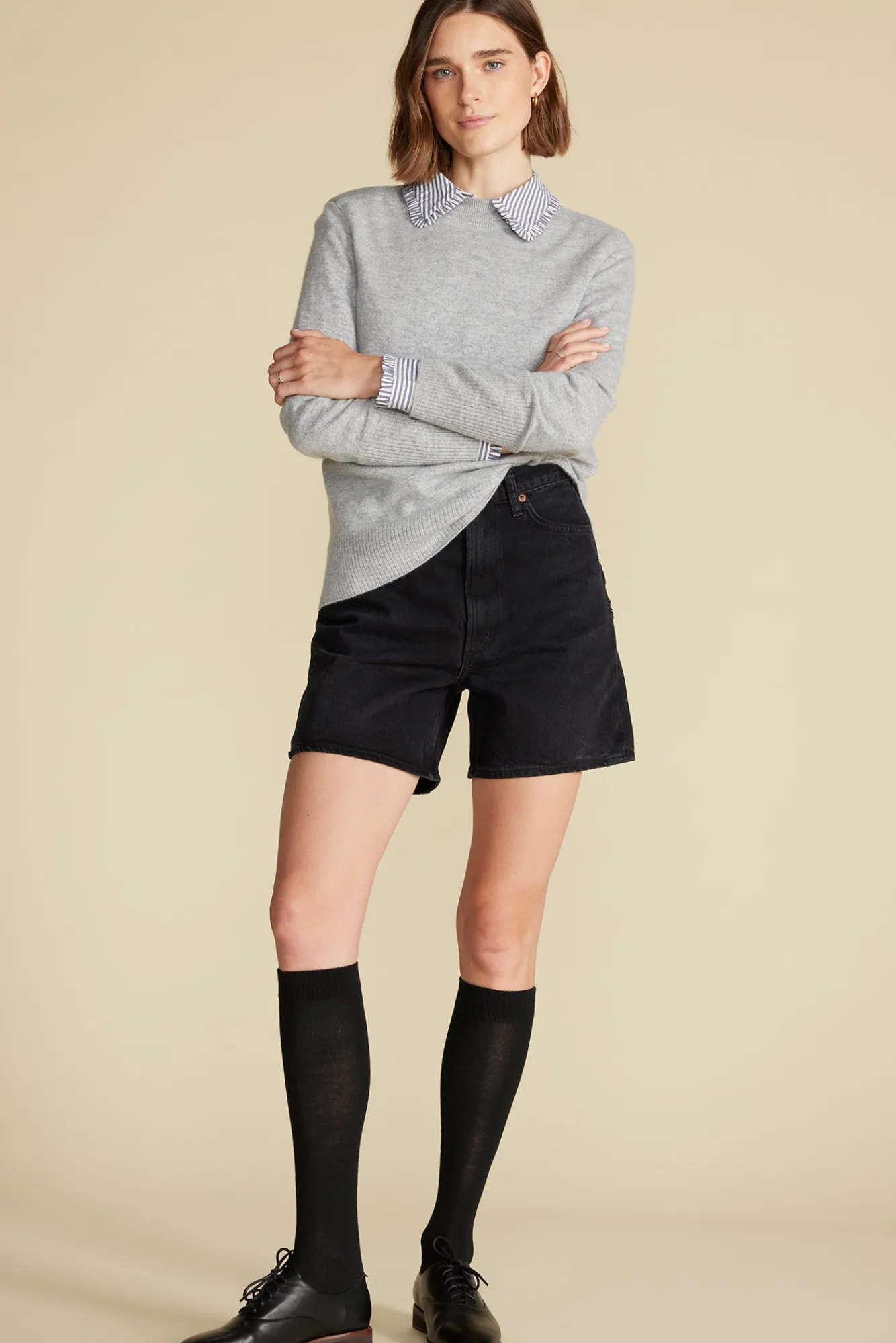 Amour Vert Nadia Cashmere Sweater- Sweaters & Cardigans