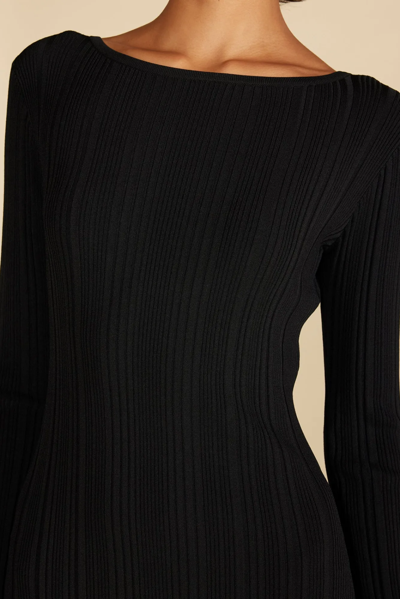 Amour Vert Chantae Ribbed Boatneck Dress- Dresses|Clearance