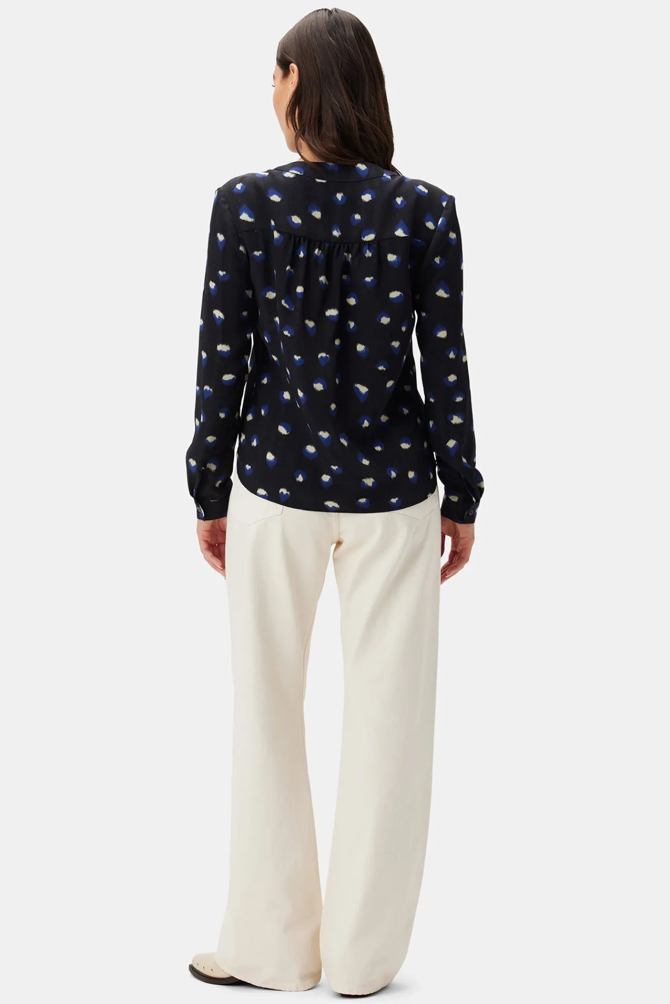 Amour Vert Kaya Washable Silk Blouse- Tops