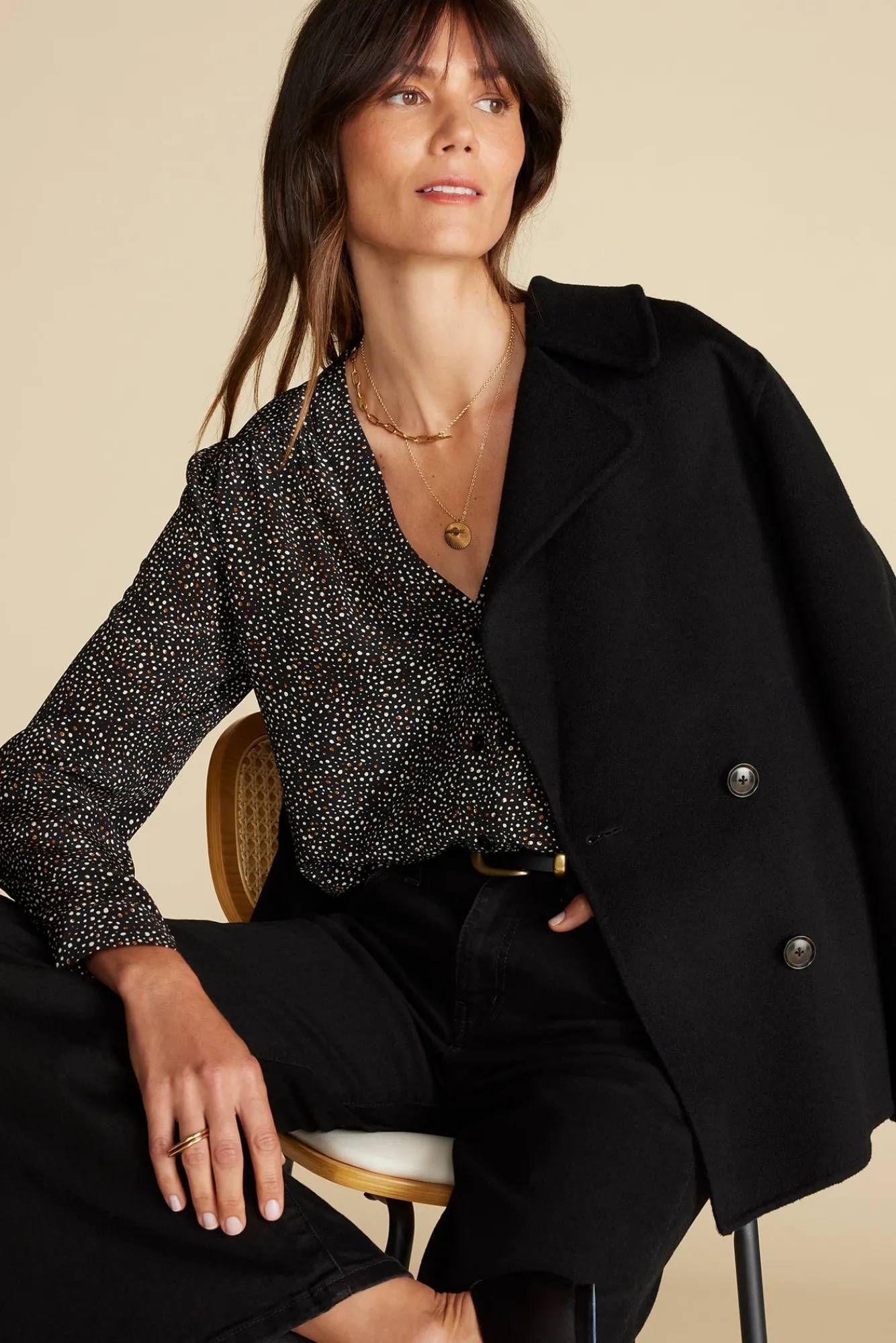 Amour Vert Kaya Washable Silk Blouse- Blouses & Shirts|Tops