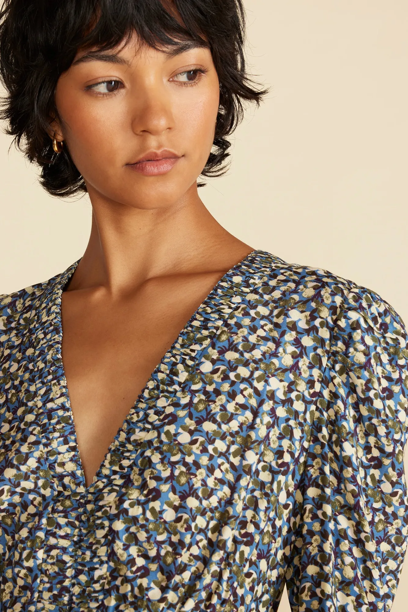 Amour Vert Danielle Puff Sleeve Dress- Dresses