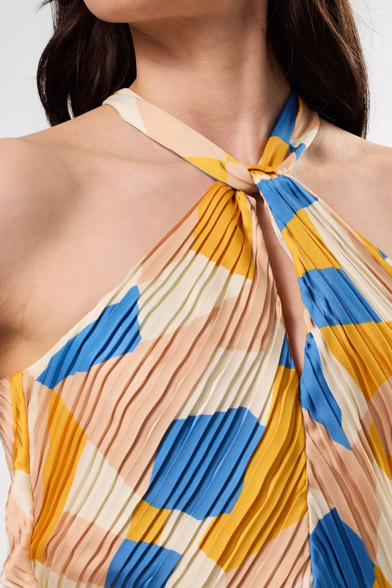 Amour Vert Pleat Recycled Sateen Dress- Dresses|Clearance