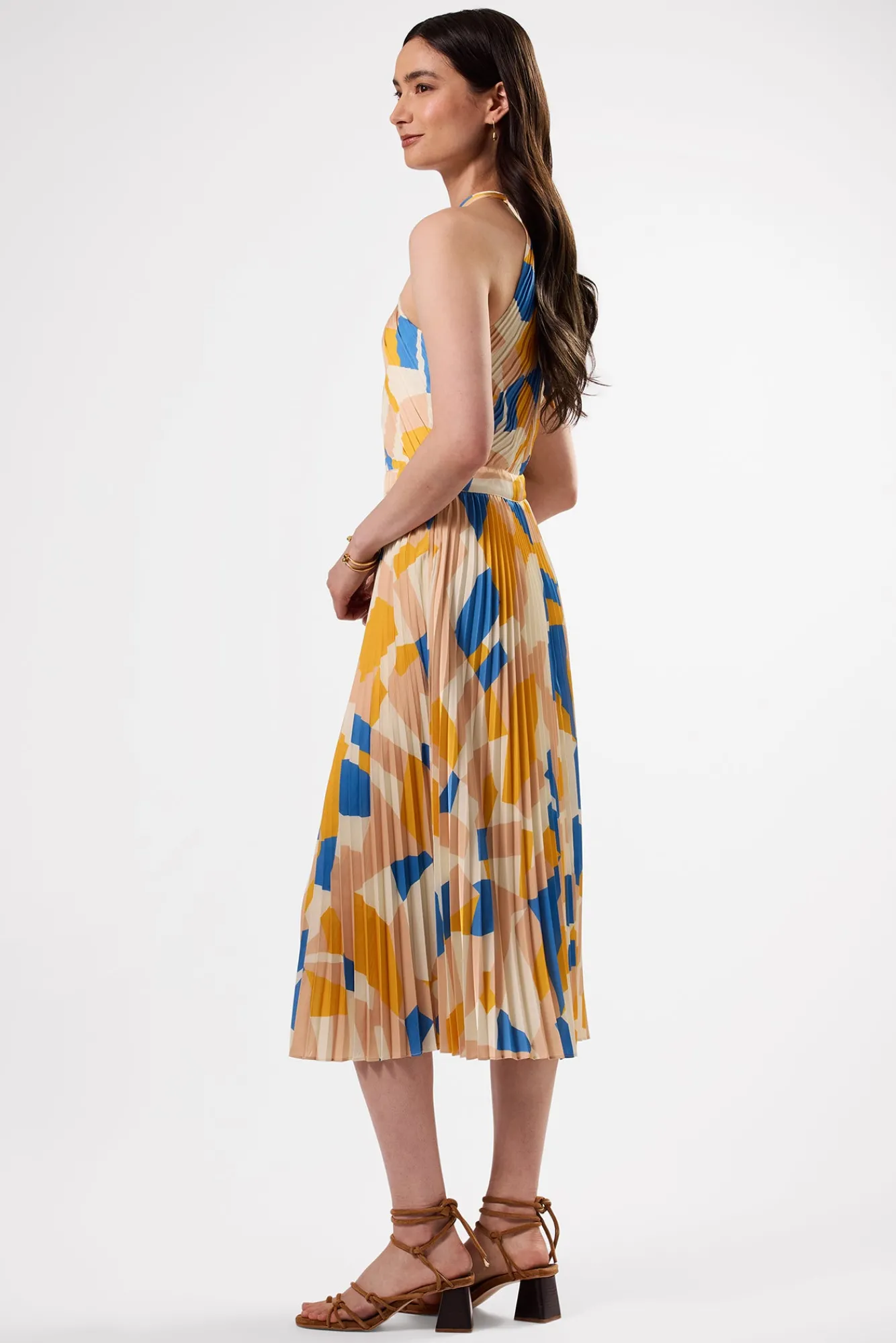 Amour Vert Pleat Recycled Sateen Dress- Dresses|Clearance