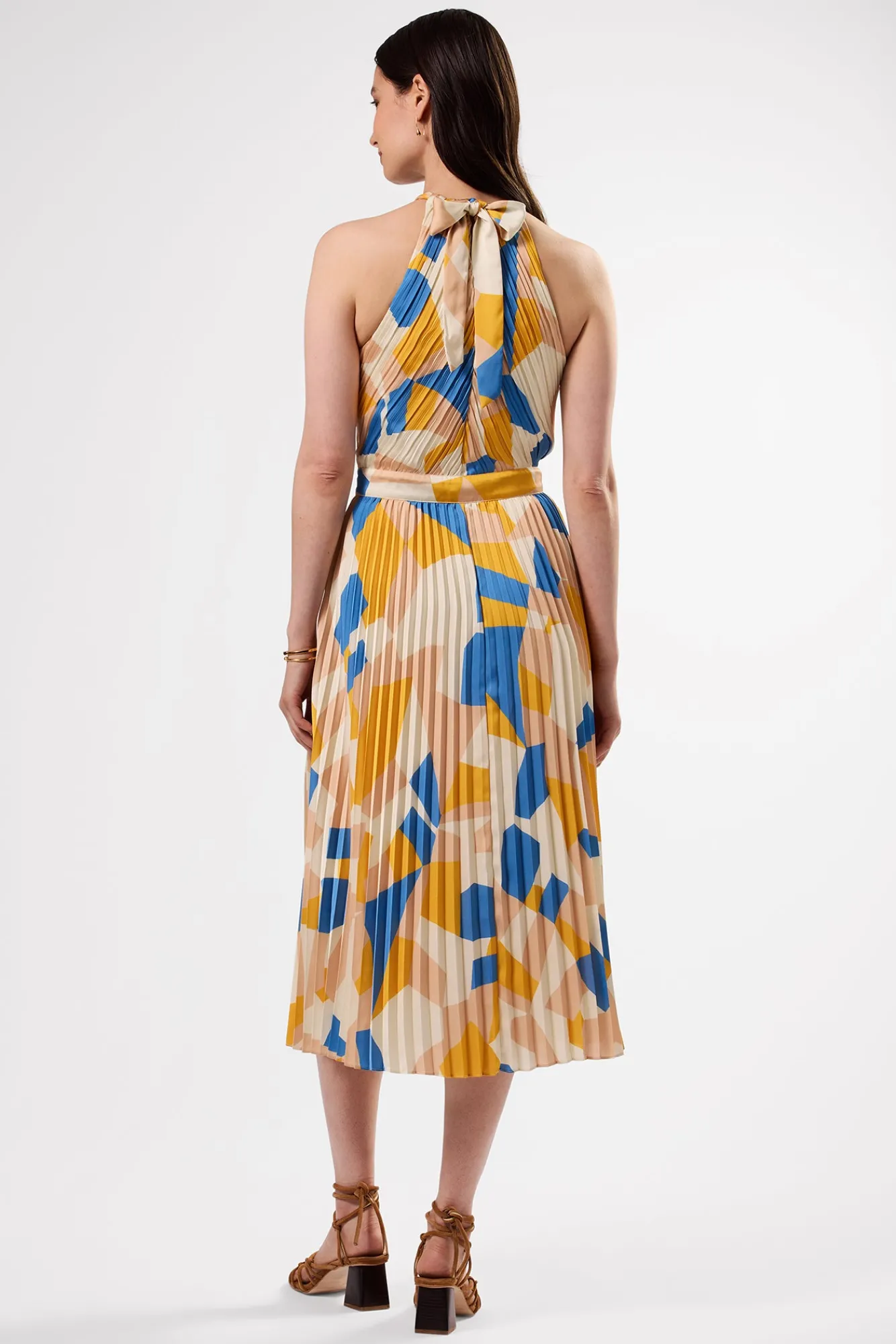 Amour Vert Pleat Recycled Sateen Dress- Dresses|Clearance