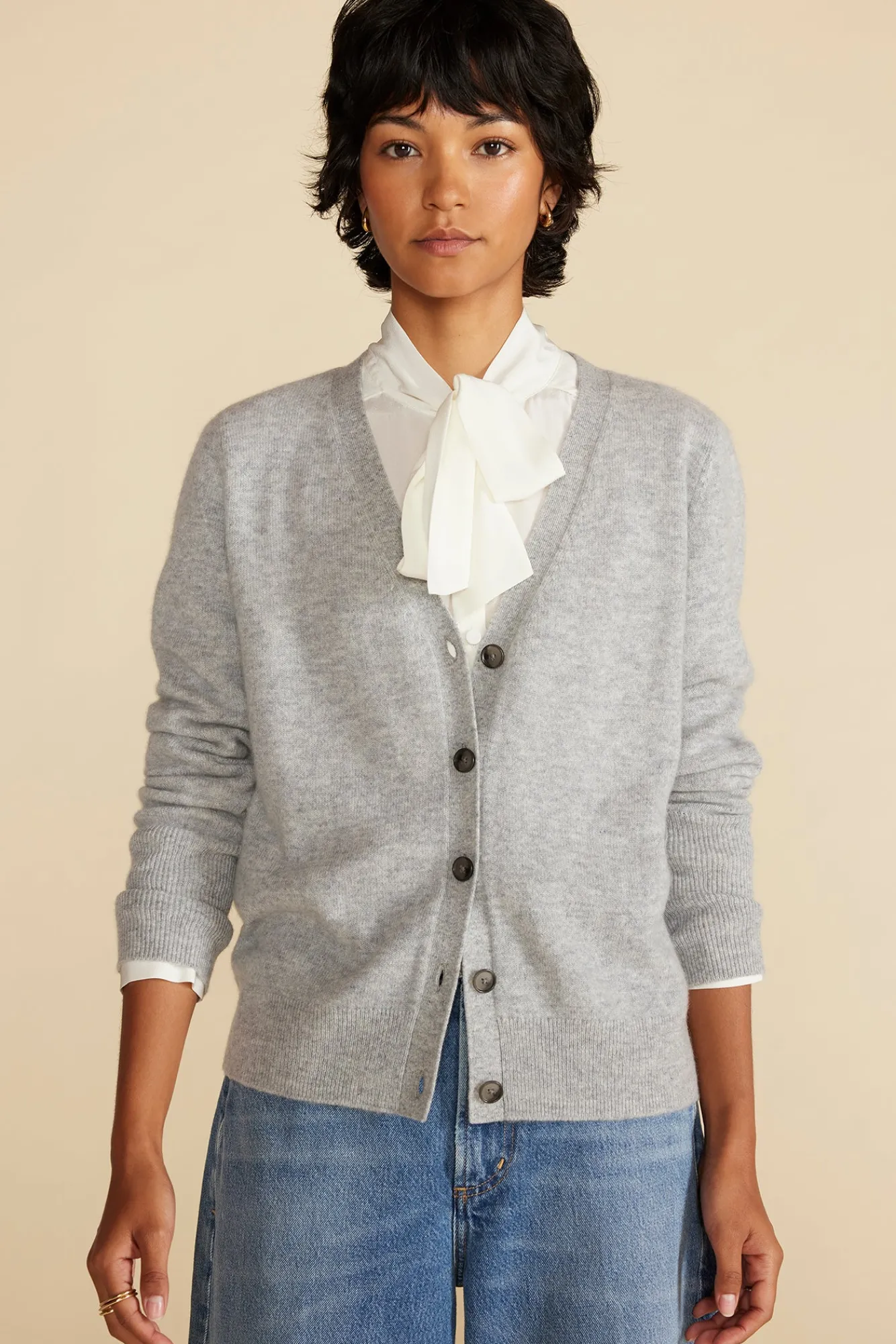 Amour Vert Mason Cashmere Cardigan- Sweaters & Cardigans