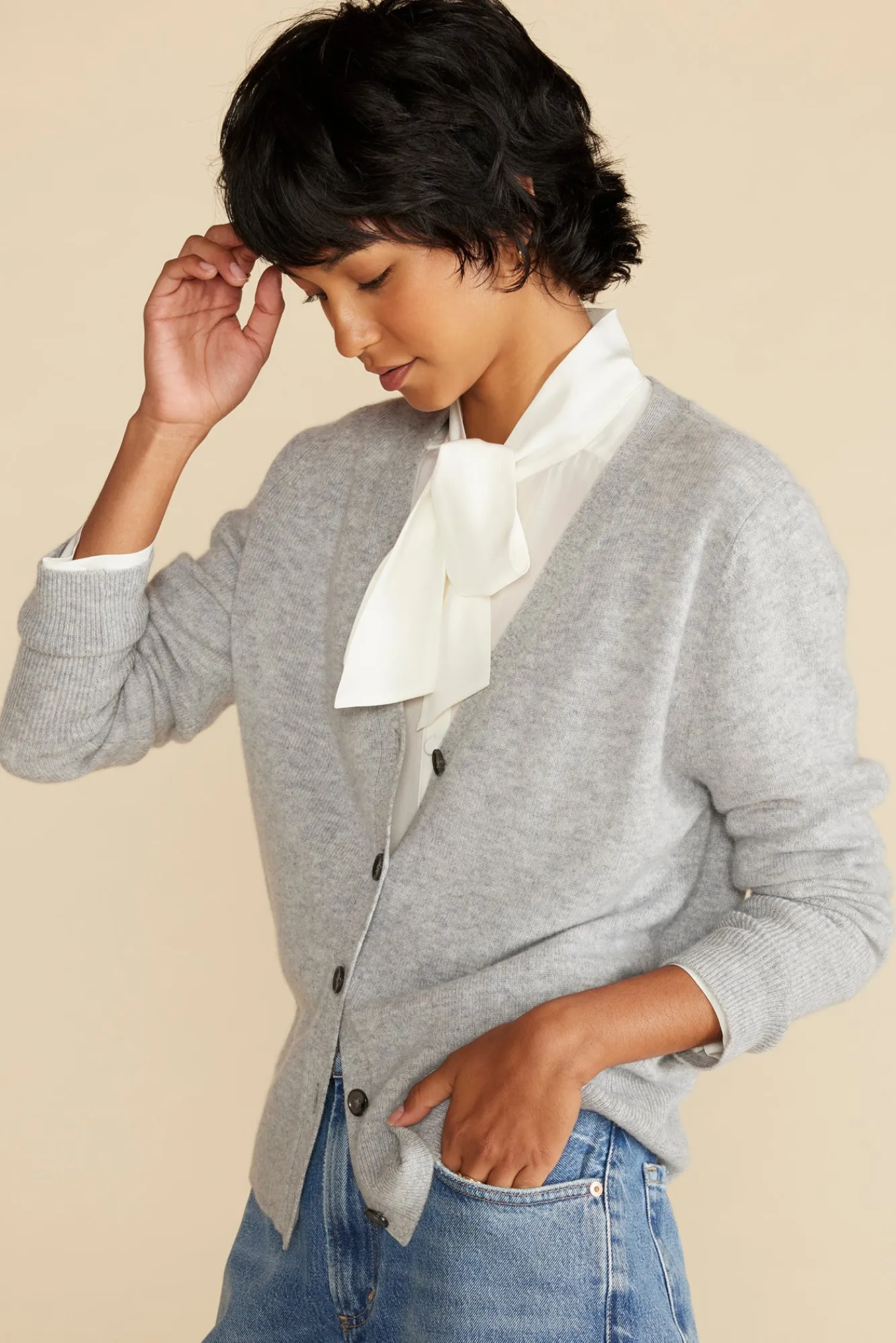 Amour Vert Mason Cashmere Cardigan- Sweaters & Cardigans