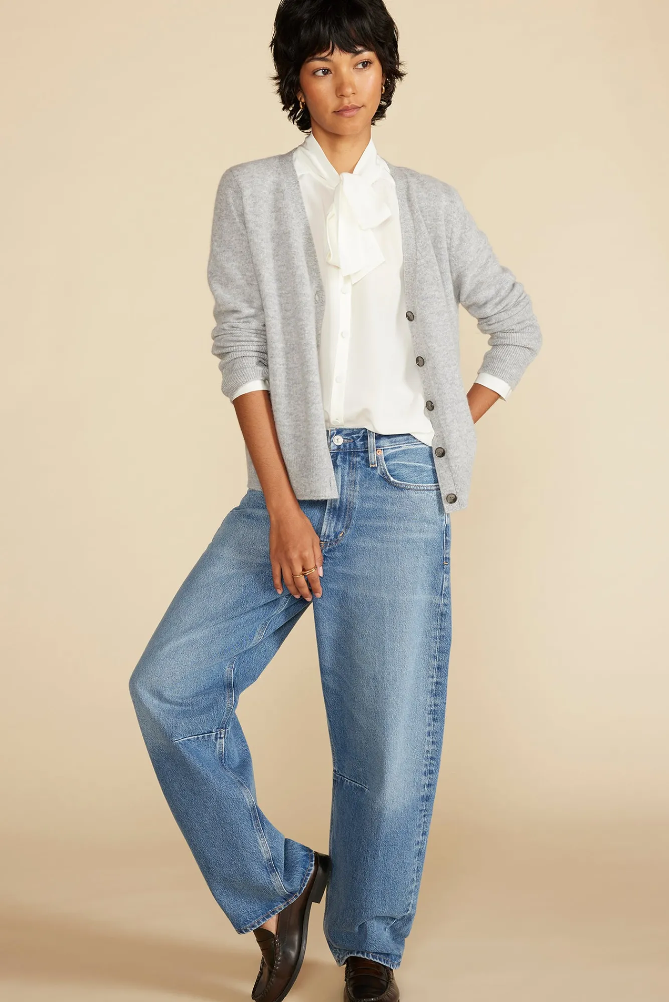 Amour Vert Mason Cashmere Cardigan- Sweaters & Cardigans