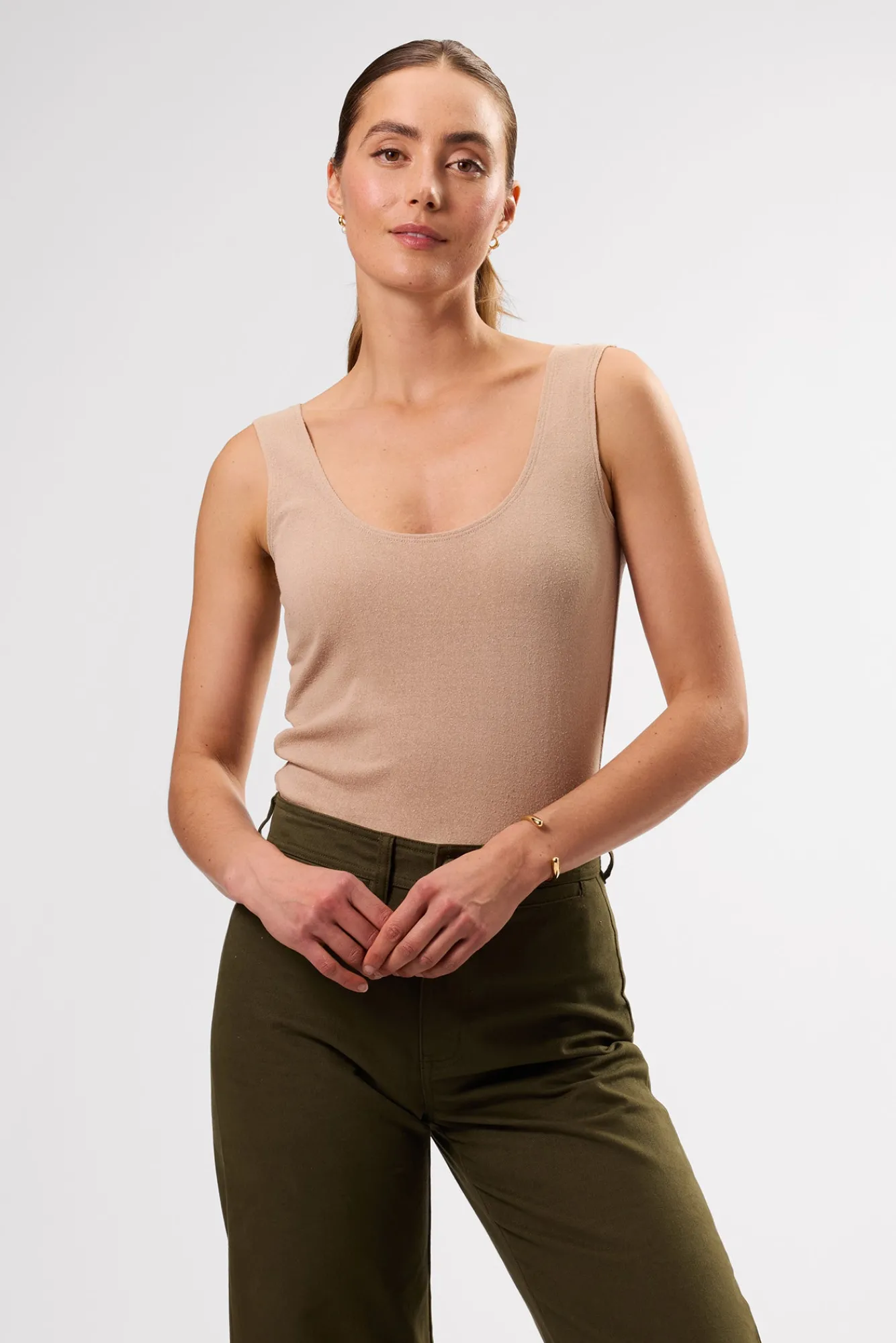 Amour Vert Clarisse Silk Knit Tank- Tops|Clearance
