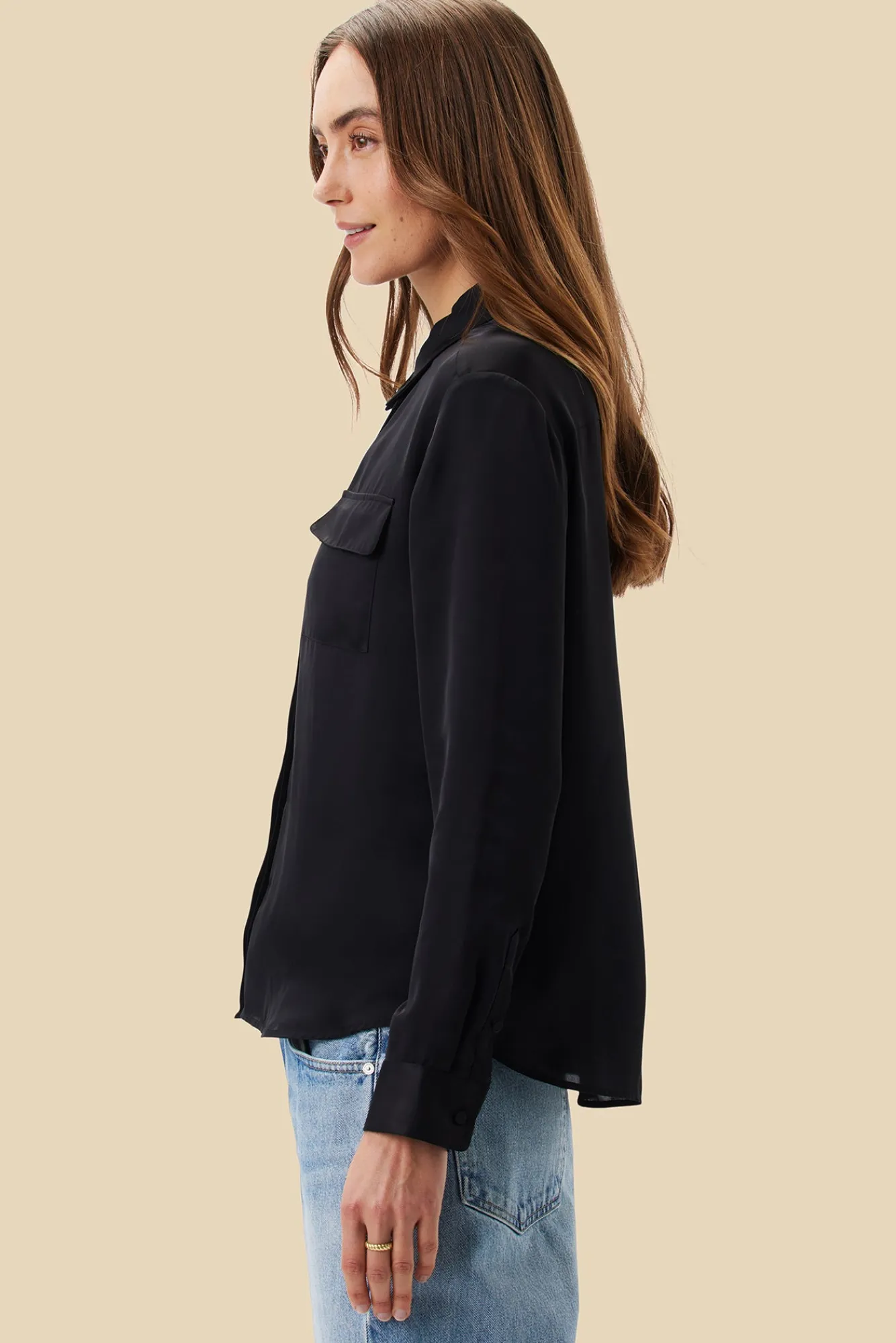 Amour Vert Bixby Pocket Blouse- Blouses & Shirts|Tops