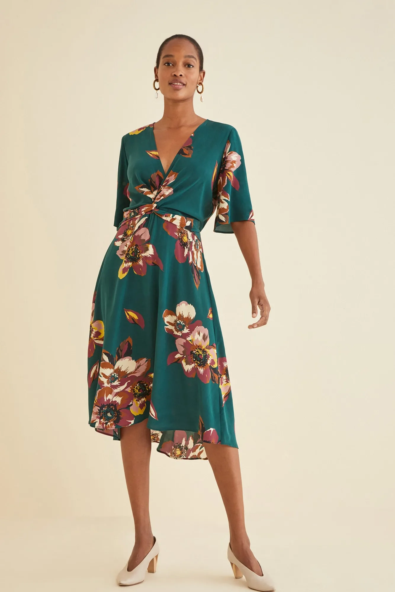 Amour Vert Joselle Silk Dress- Dresses|Clearance