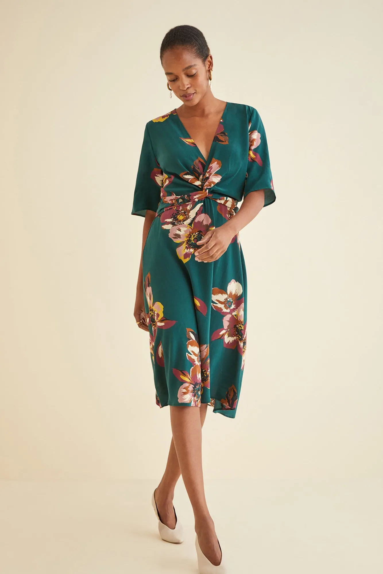 Amour Vert Joselle Silk Dress- Dresses|Clearance