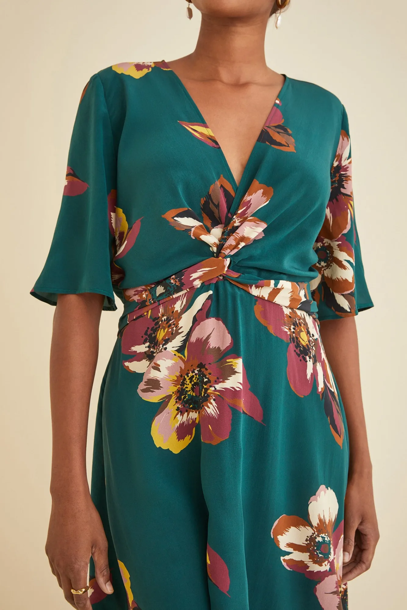 Amour Vert Joselle Silk Dress- Dresses|Clearance