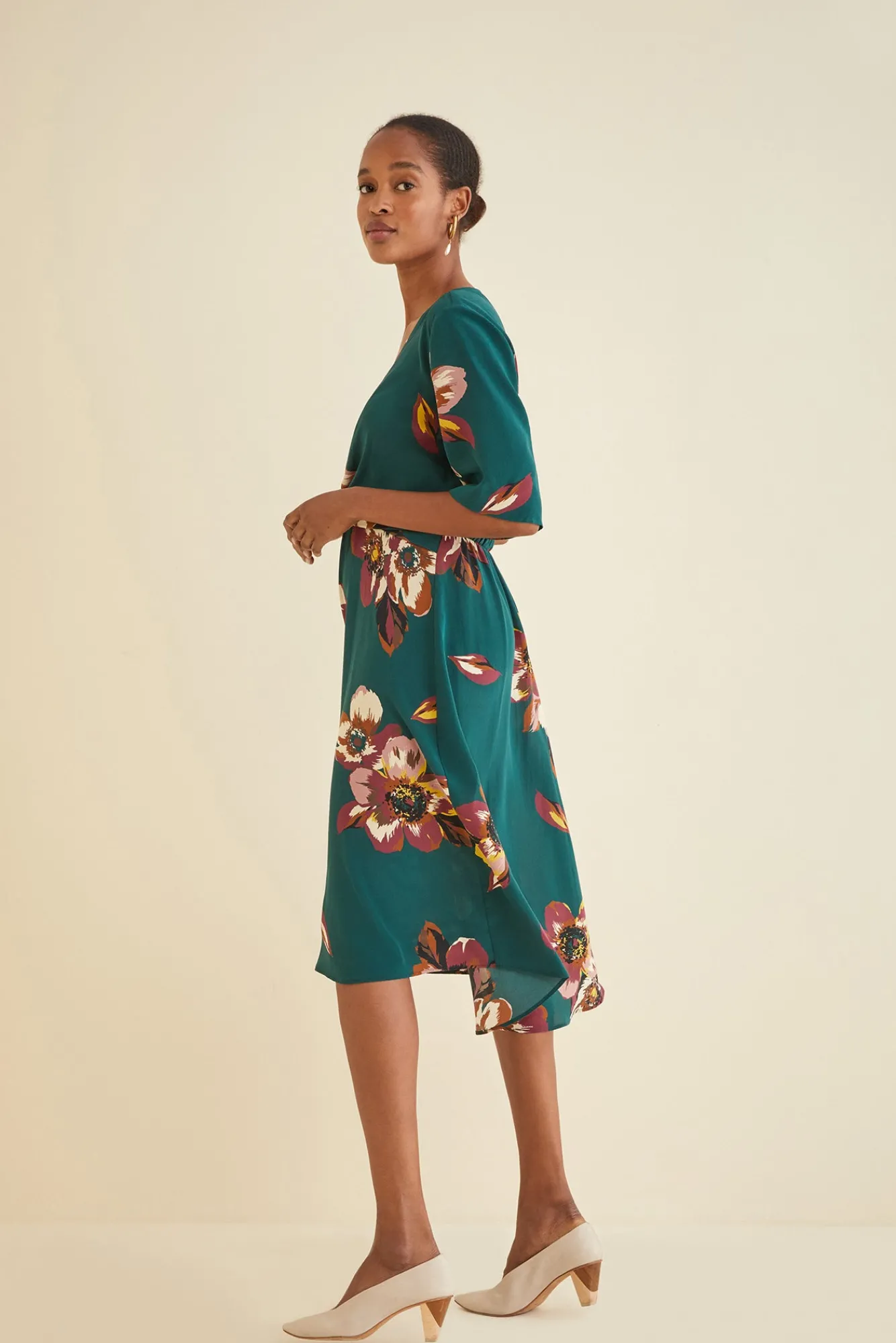 Amour Vert Joselle Silk Dress- Dresses|Clearance