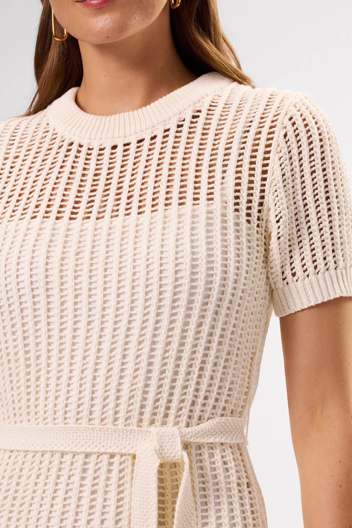 Amour Vert Crochet T Shirt Dress- Dresses|Clearance