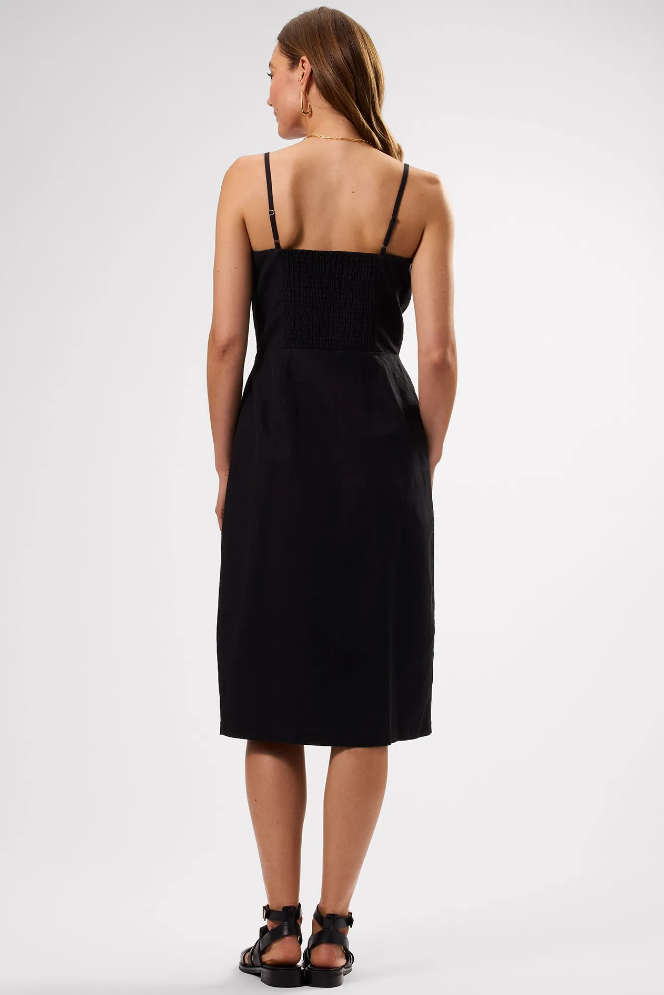 Amour Vert Lila Cotton Linen Dress- Dresses|Clearance