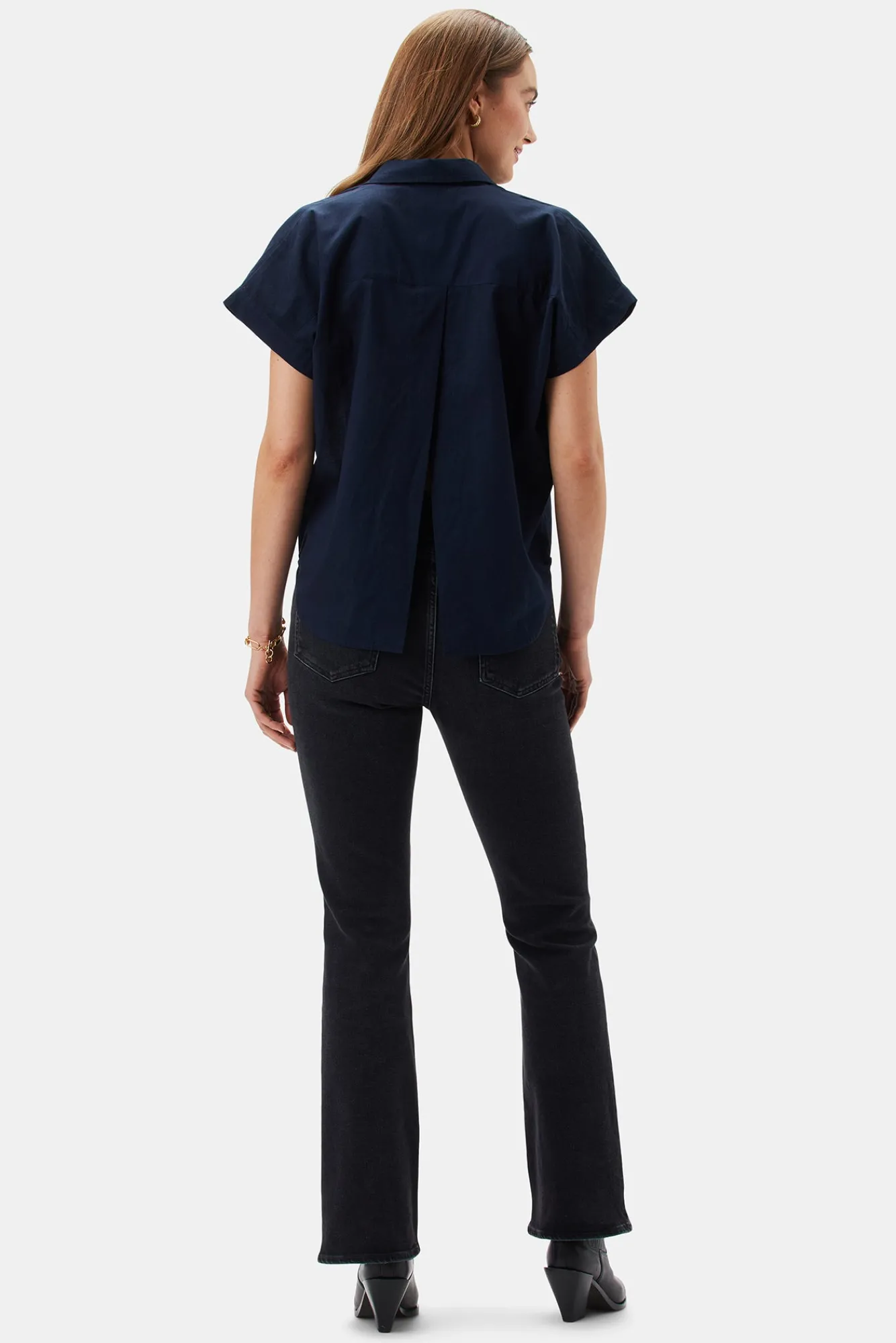 Amour Vert Renata Full Placket Blouse- Tops|Clearance