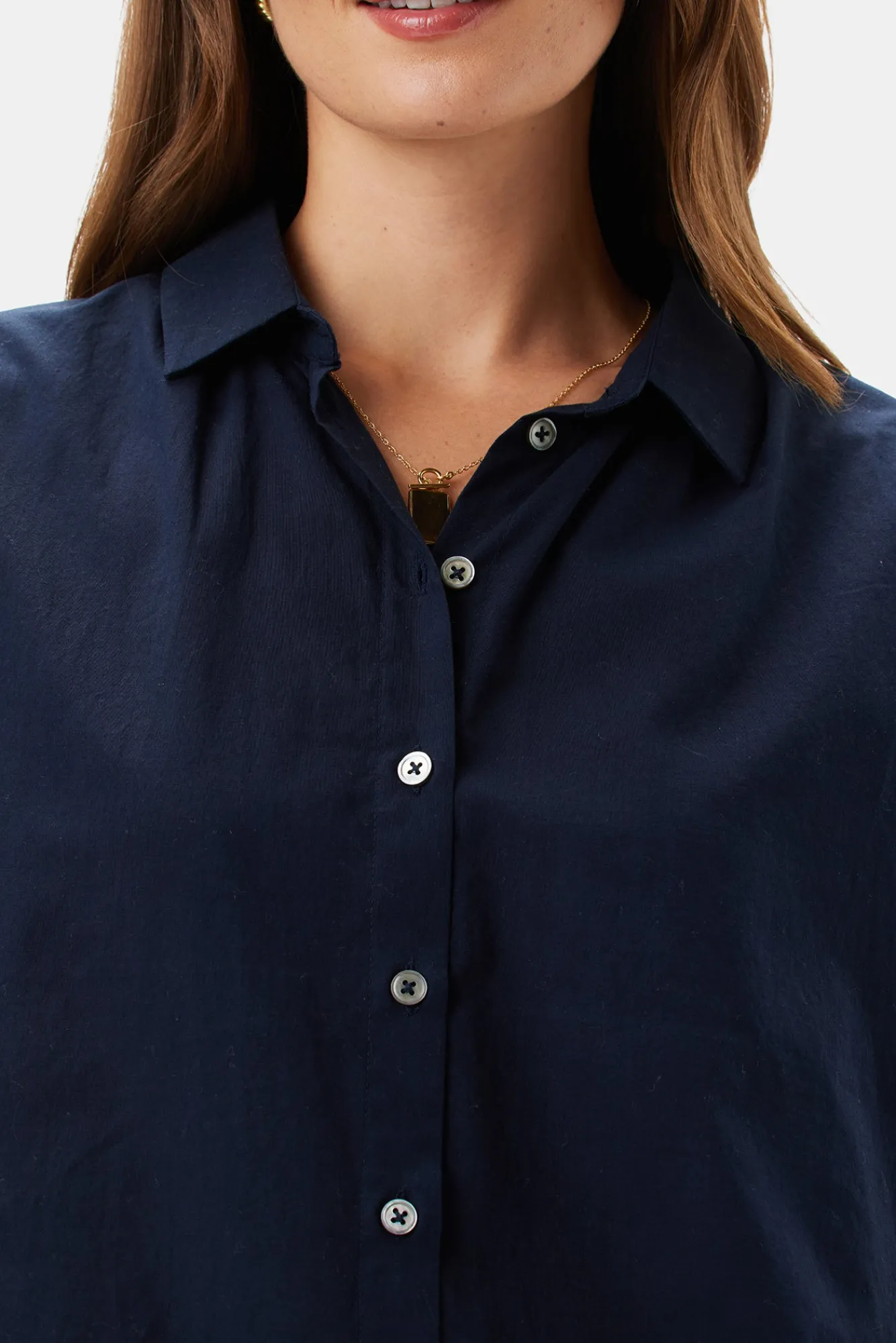 Amour Vert Renata Full Placket Blouse- Tops|Clearance