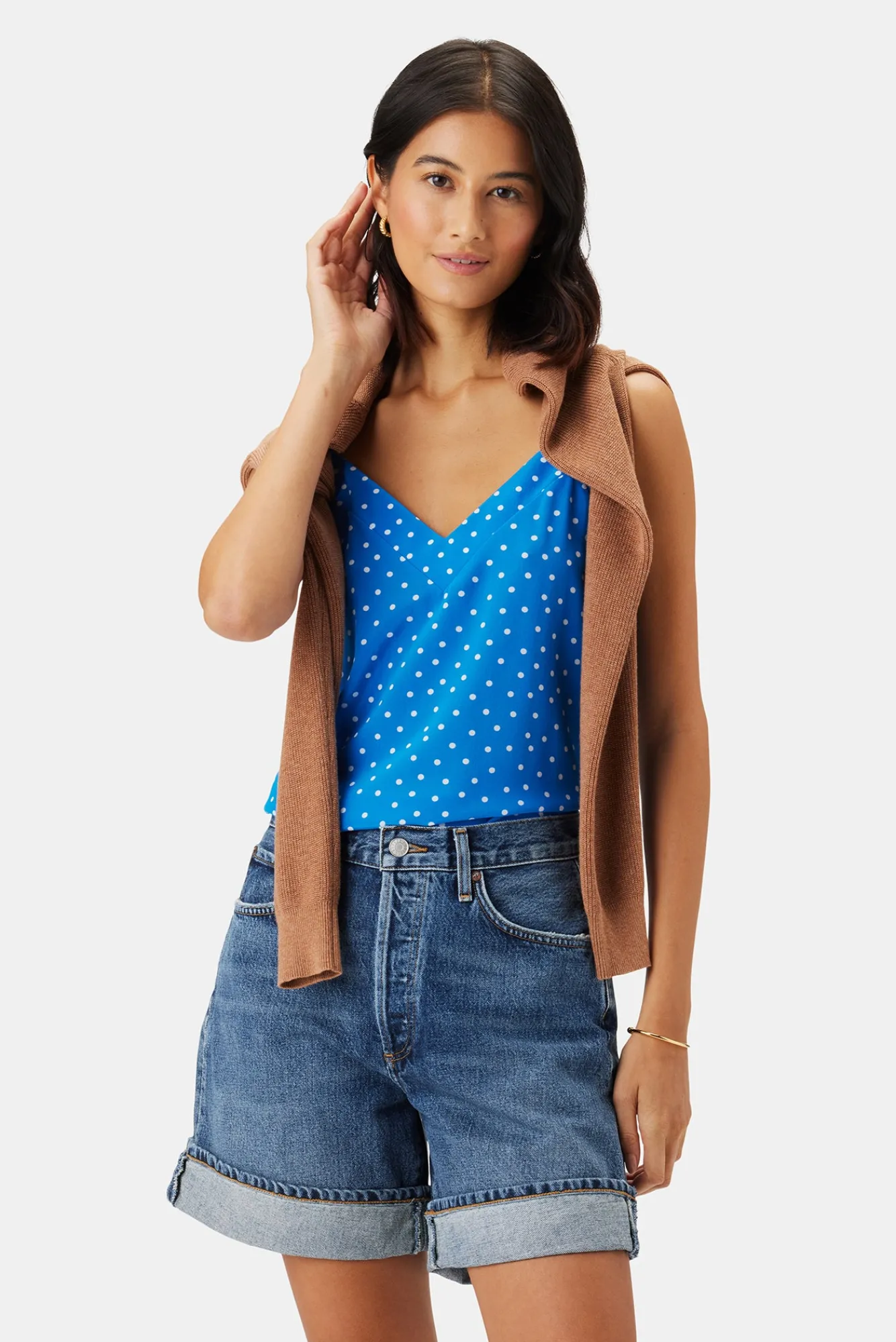 Amour Vert Barlow Washable Silk Tank- Tops|Clearance