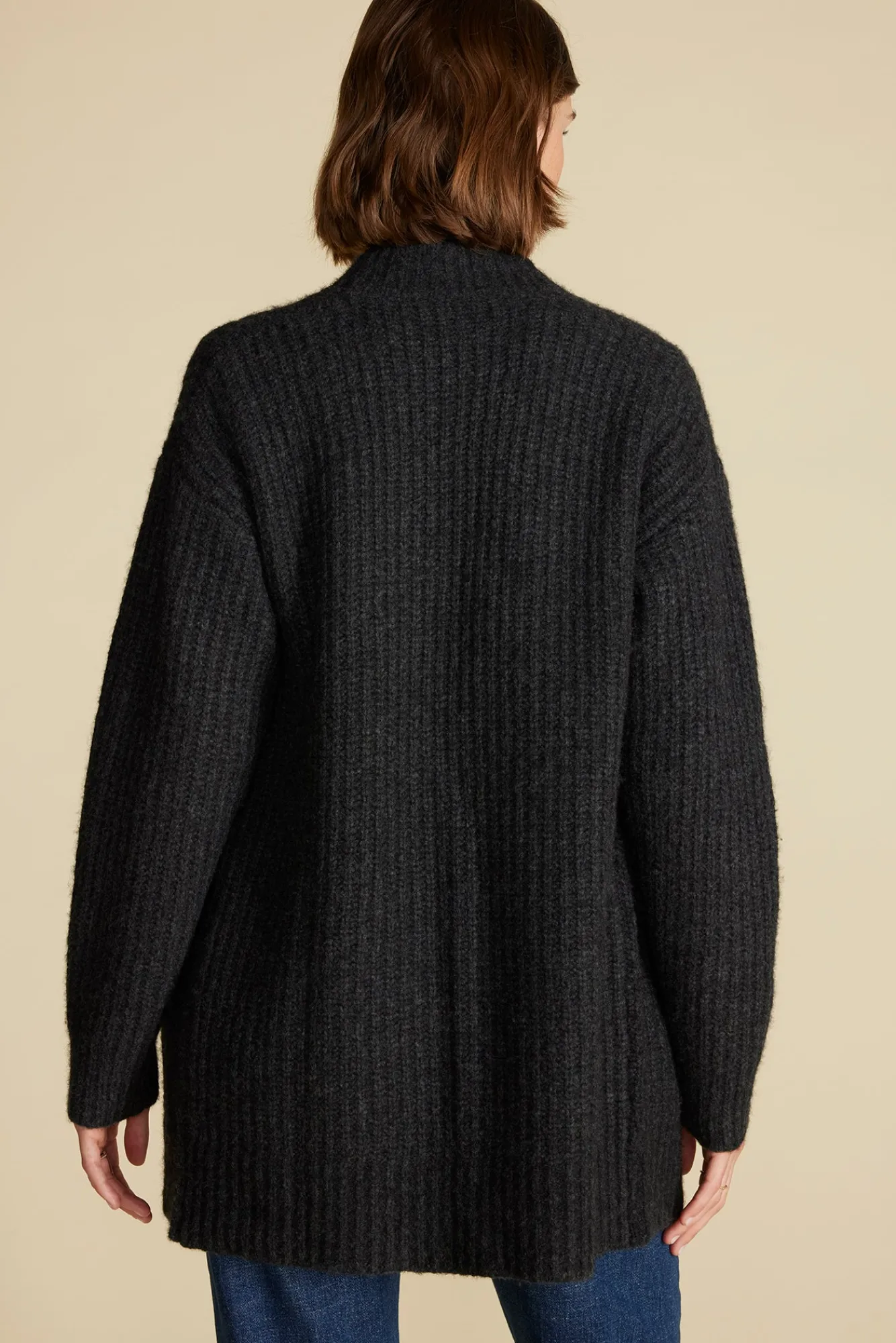 Amour Vert Jeune Relaxed Open Front Cardigan- Sweaters & Cardigans|Clearance