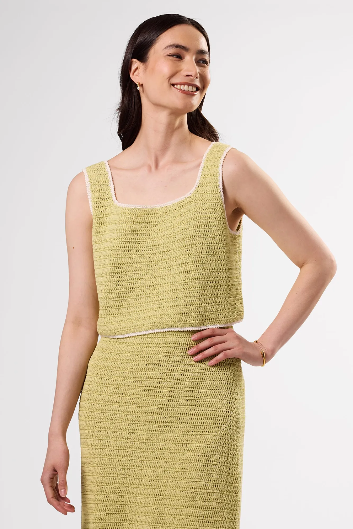 Amour Vert Antibes Crochet Tank- Tops|Clearance