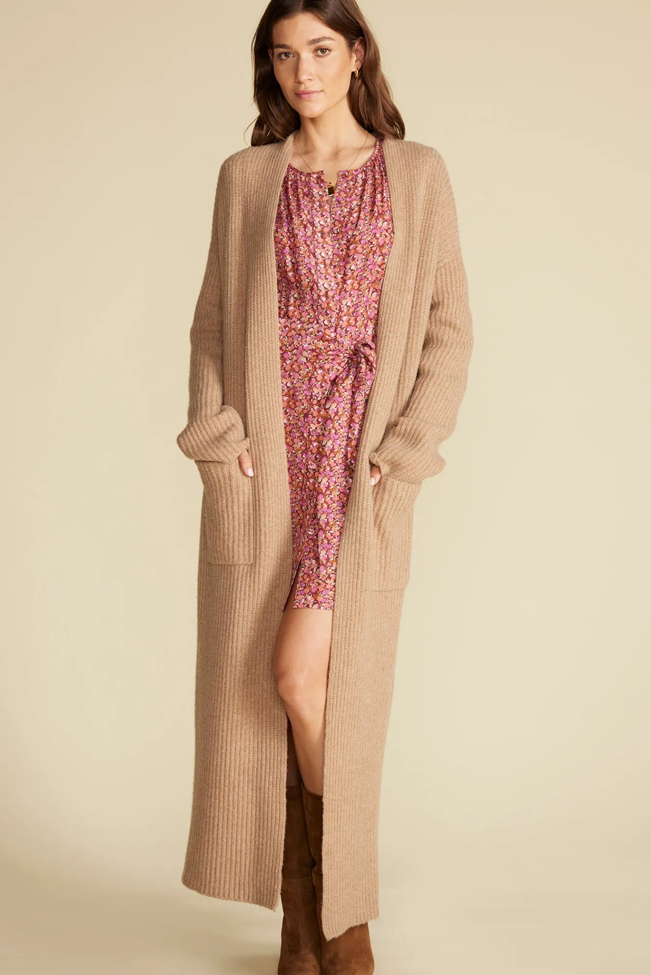 Amour Vert Pauline Wool Cashmere Sweater Coat- Sweaters & Cardigans