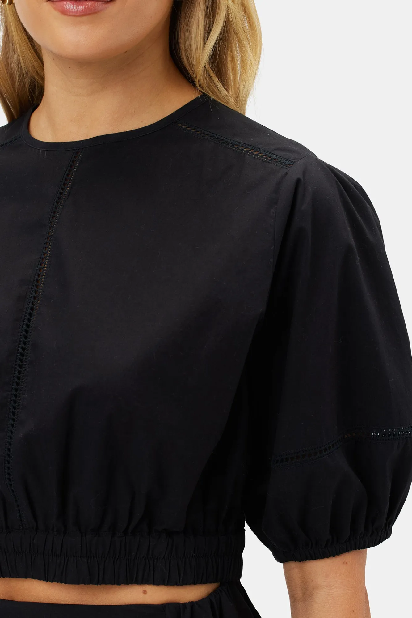 Amour Vert Lisa Organic Cotton Poplin Top- Tops|Clearance