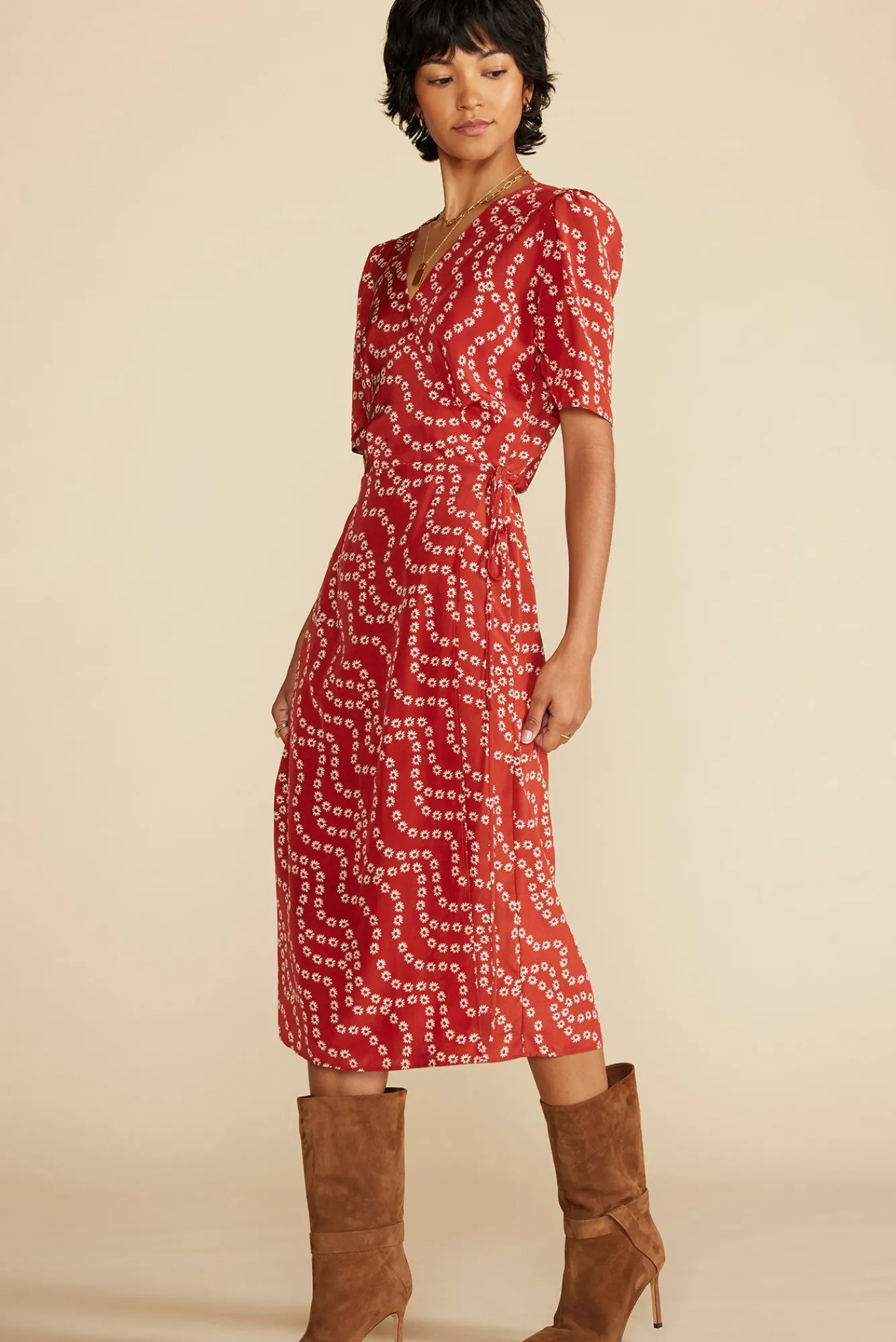 Amour Vert Nicolette Washable Silk Dress- Dresses