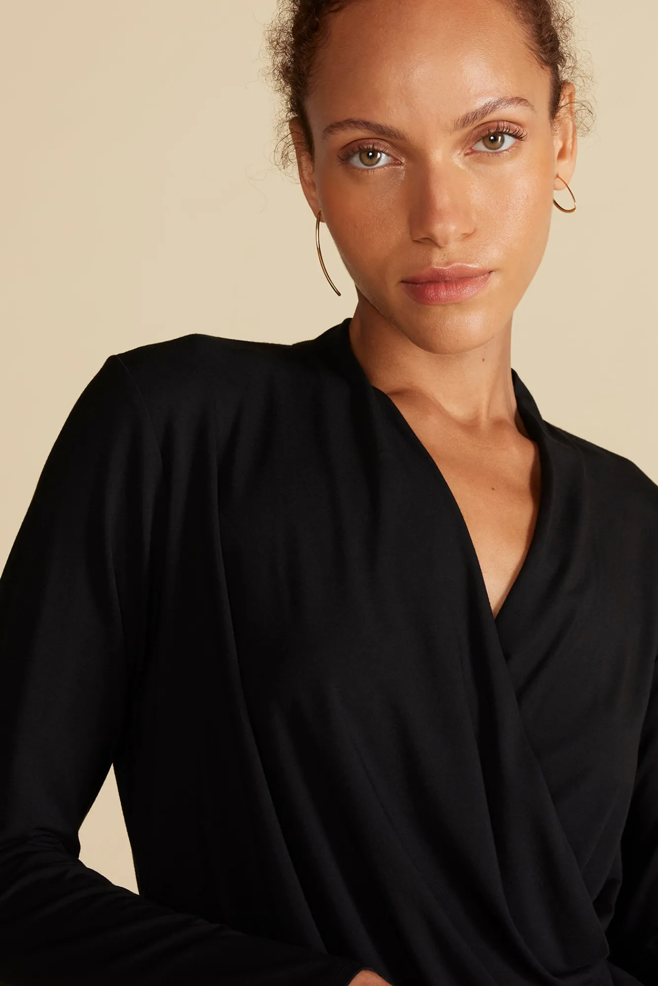 Amour Vert Calais Bamboo Knit Blouse- Blouses & Shirts|Tops